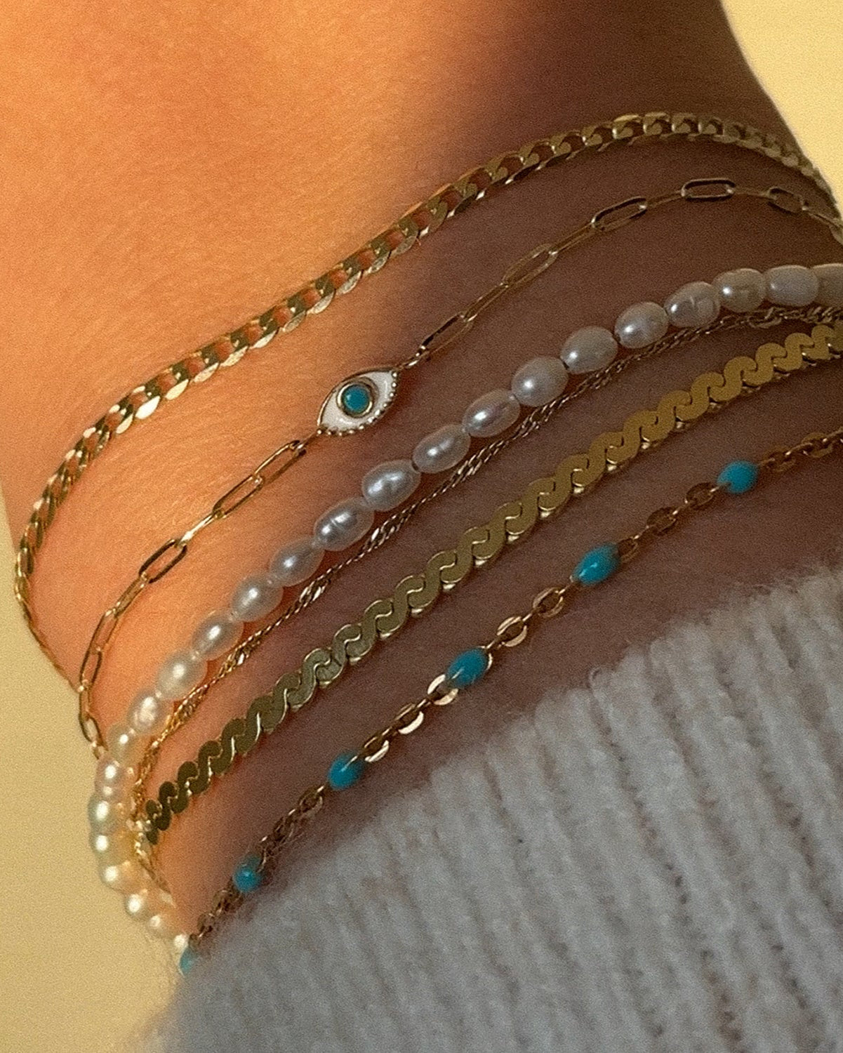 Turquoise Candy Chain Bracelet