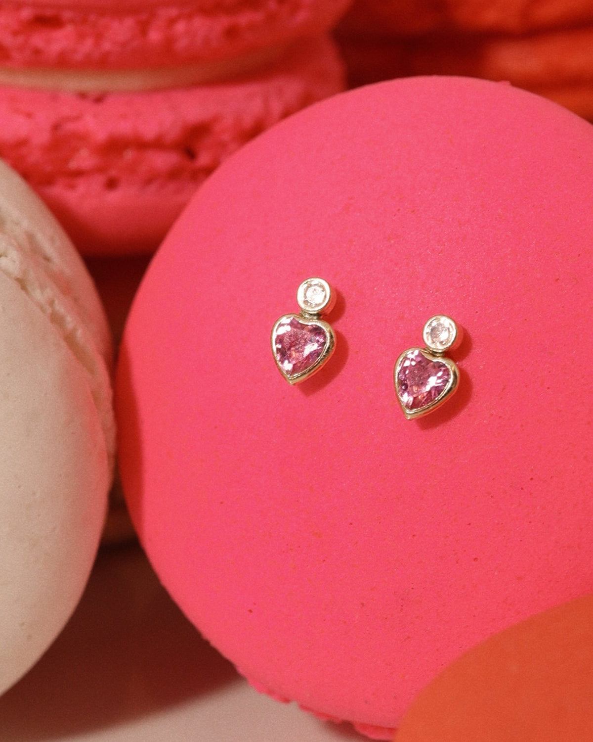 Gem Heart Studs