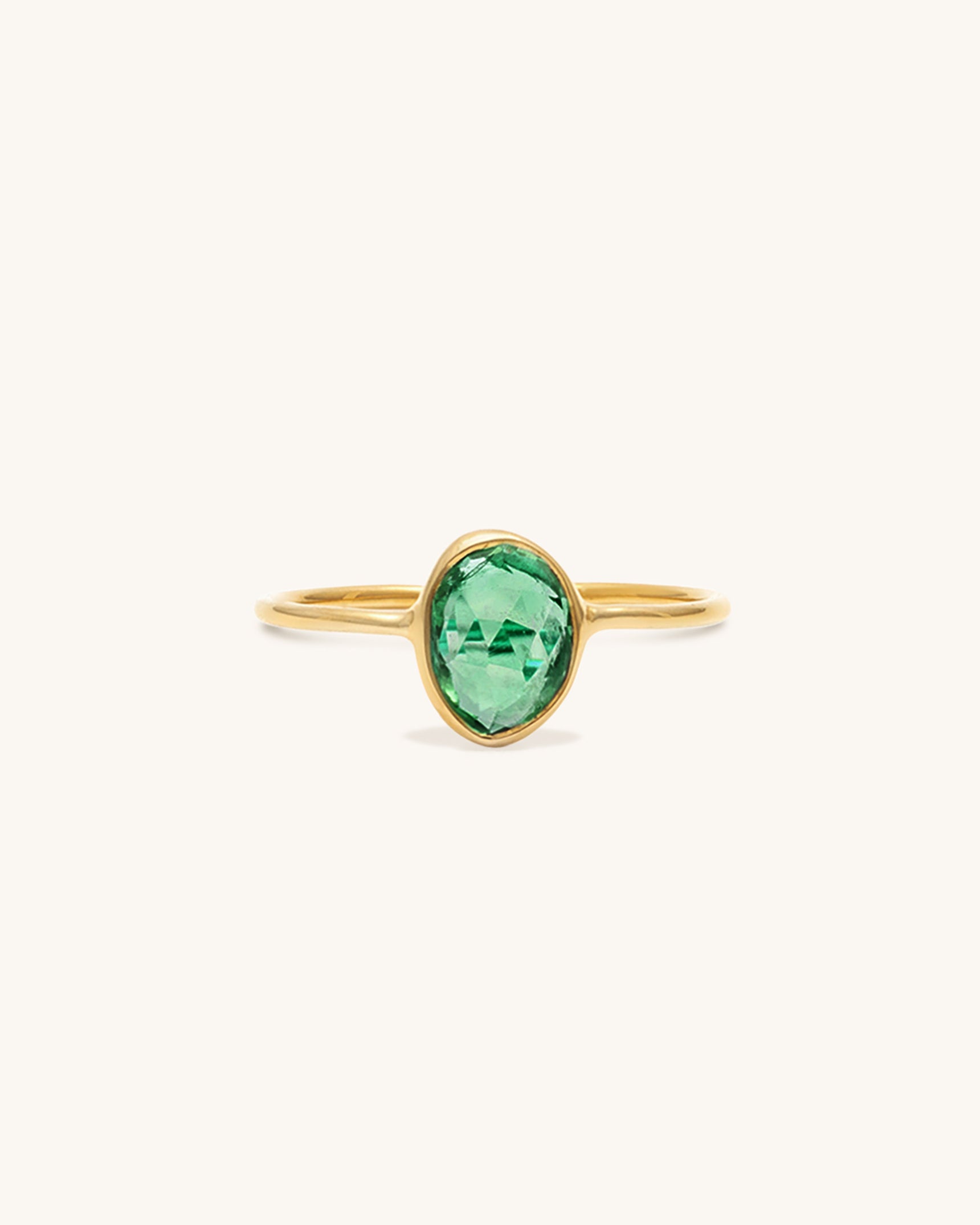Emerald Rosecut Ring