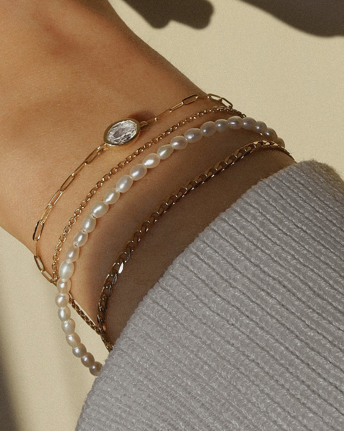 Bezel Oval Bracelet