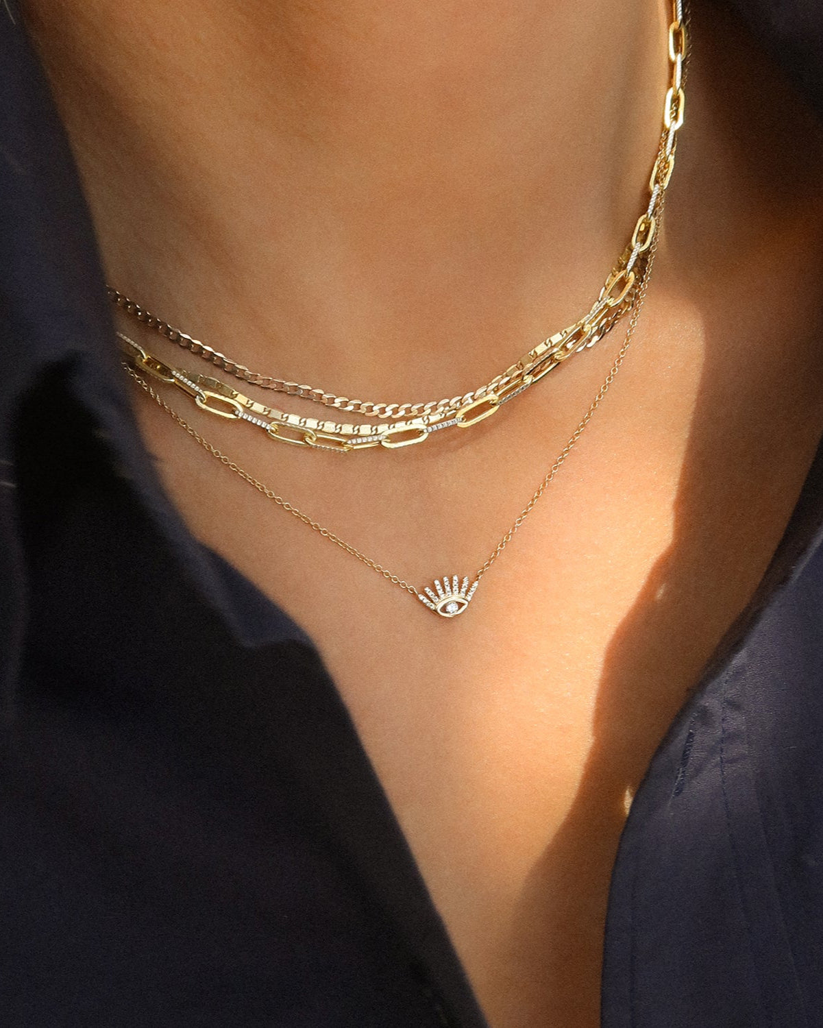 Diamond-Cut Paperclip Chain