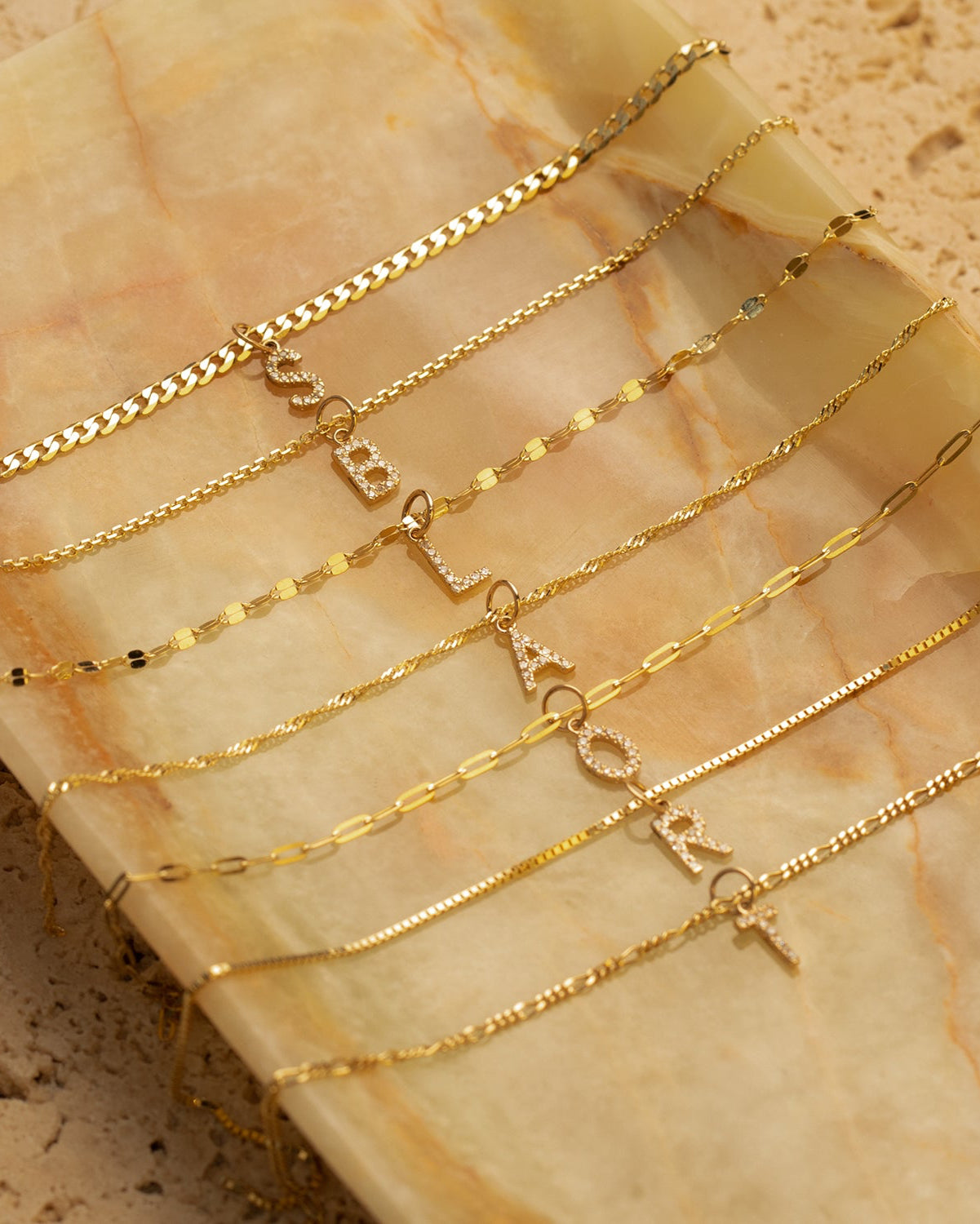 Diamond Letter Charm