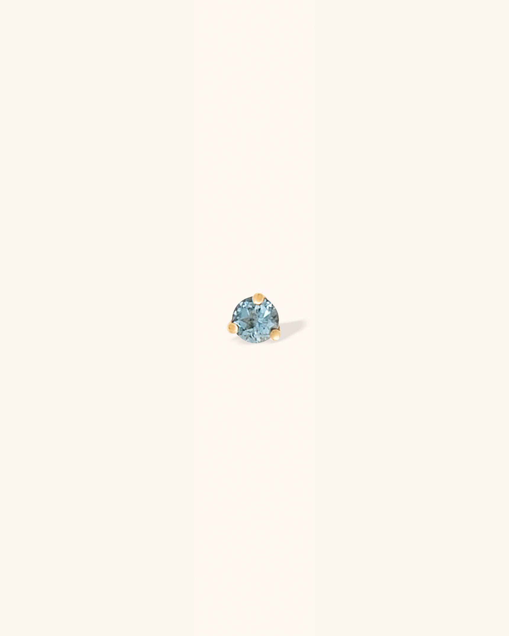 Aquamarine Birthstone Stud