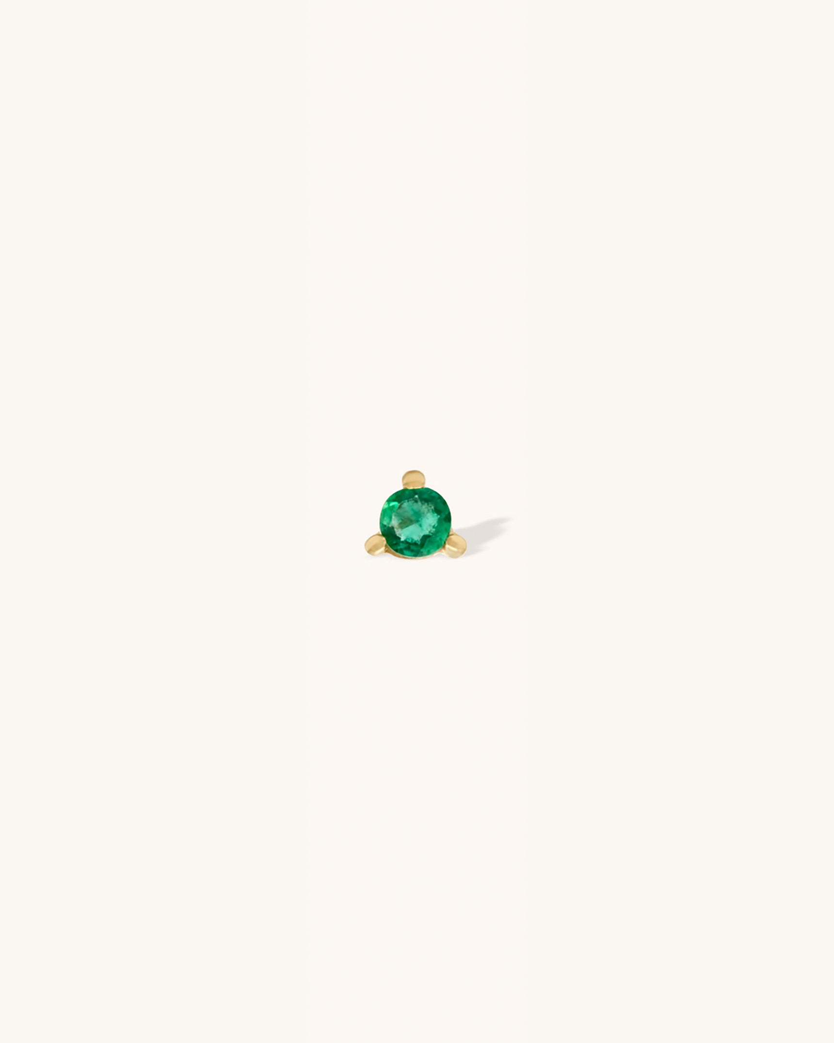 Emerald Birthstone Stud