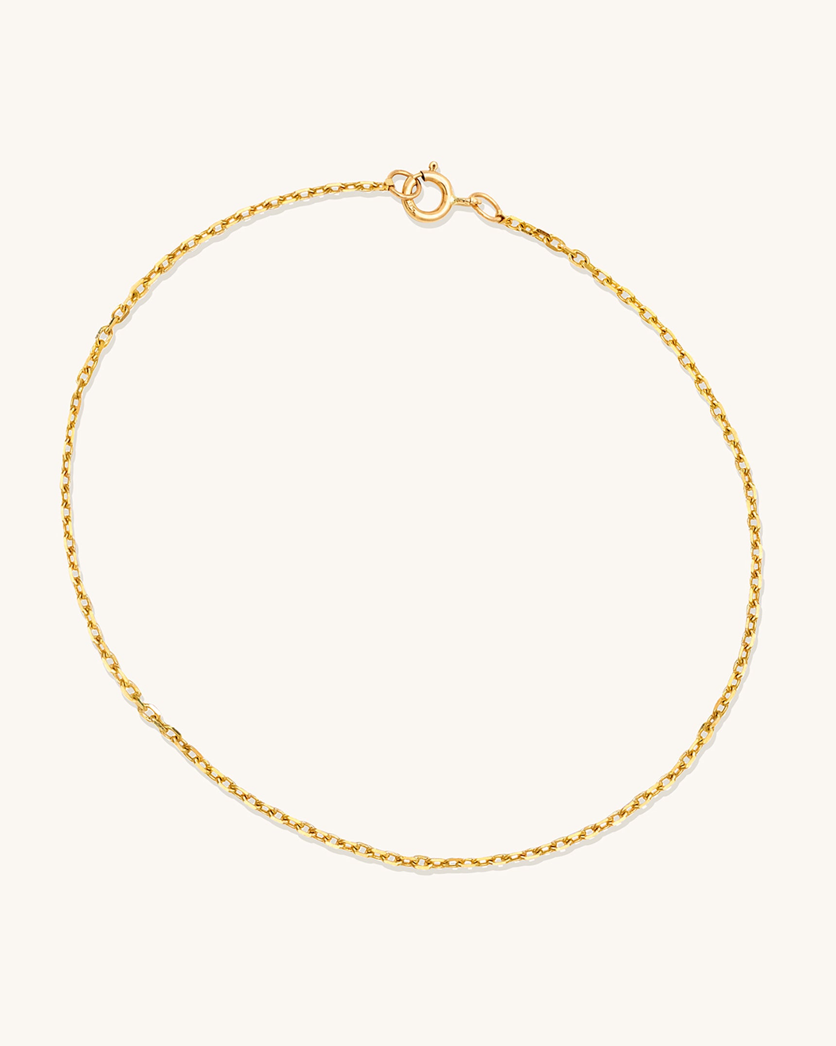 Silken Rolo Chain Anklet