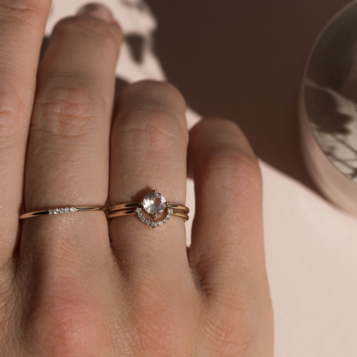 Compass Morganite 14K Ring