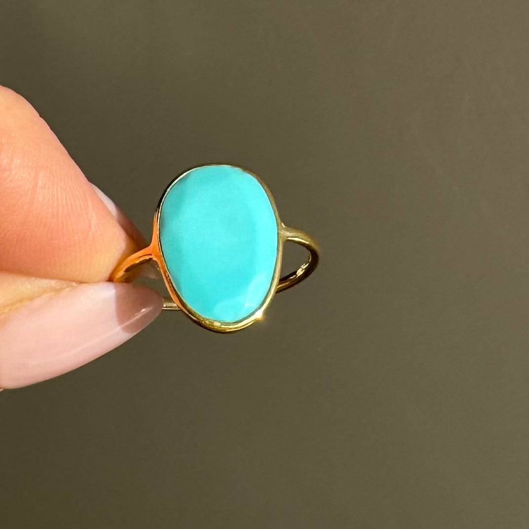 Selena Slice Turquoise Ring