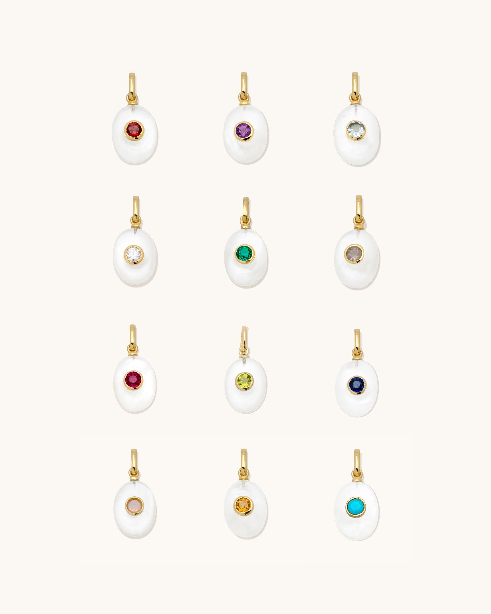 Pearlescent Birthstone Pendant
