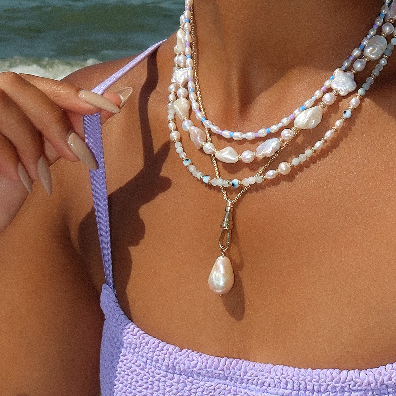Flower Pearl Necklace