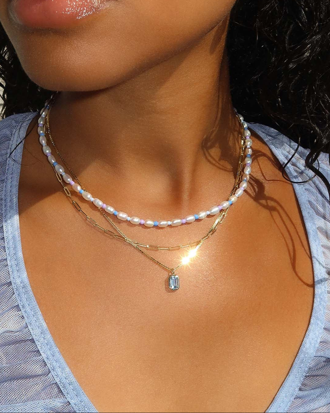 Emerald Cut 14K Necklace