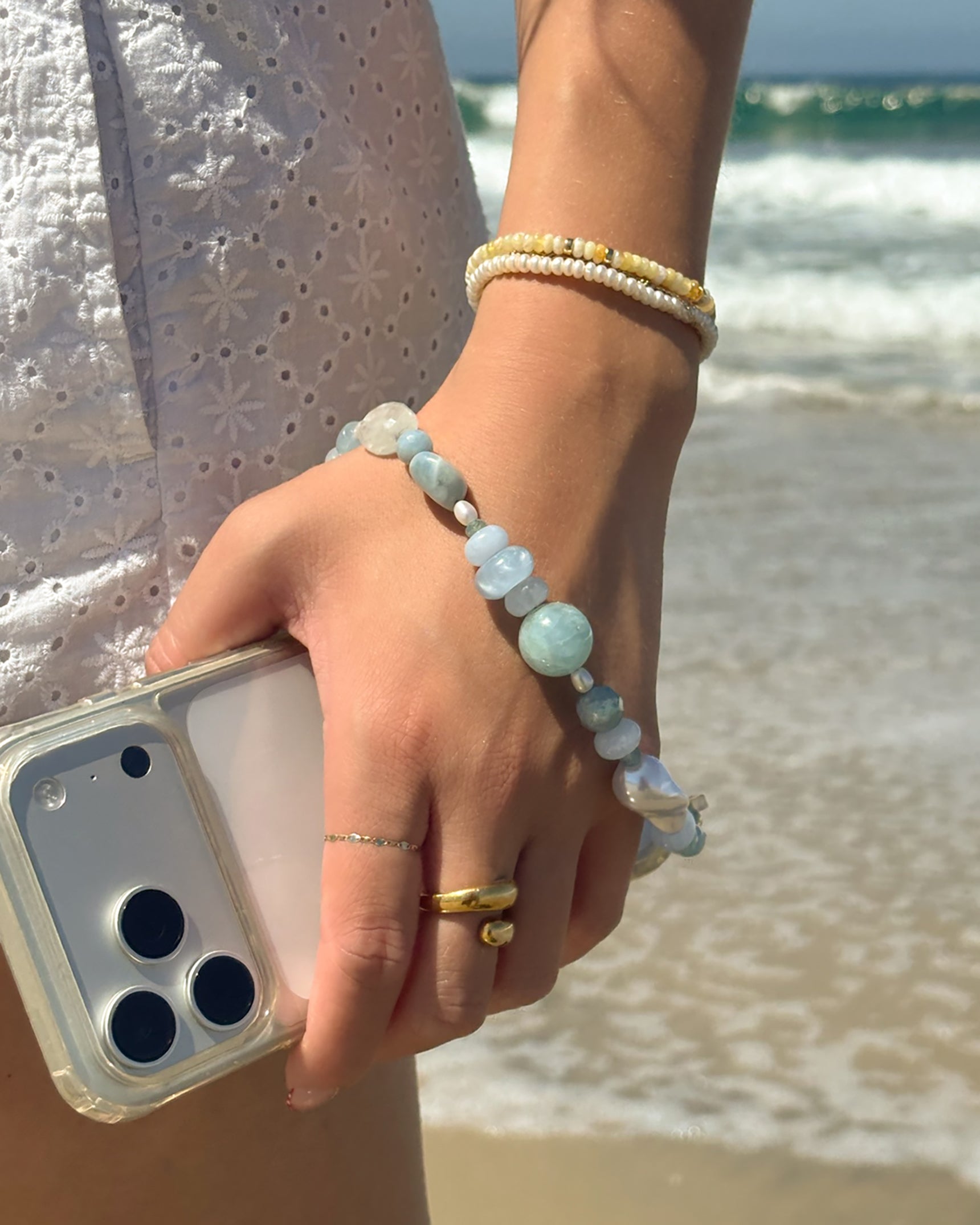Aquamarine Dream Phone Wristlet
