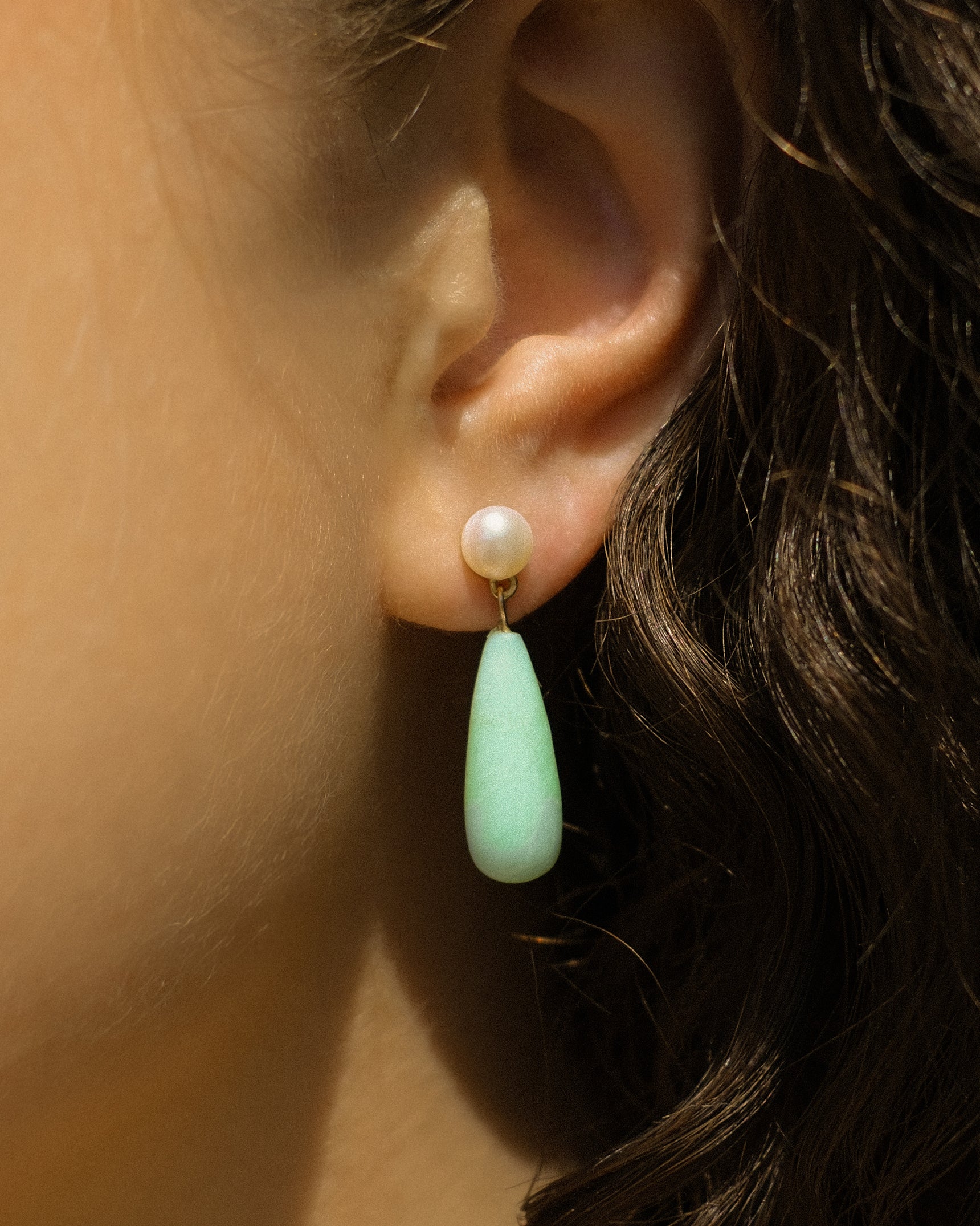 Ava Chrysoprase Drop Earrings