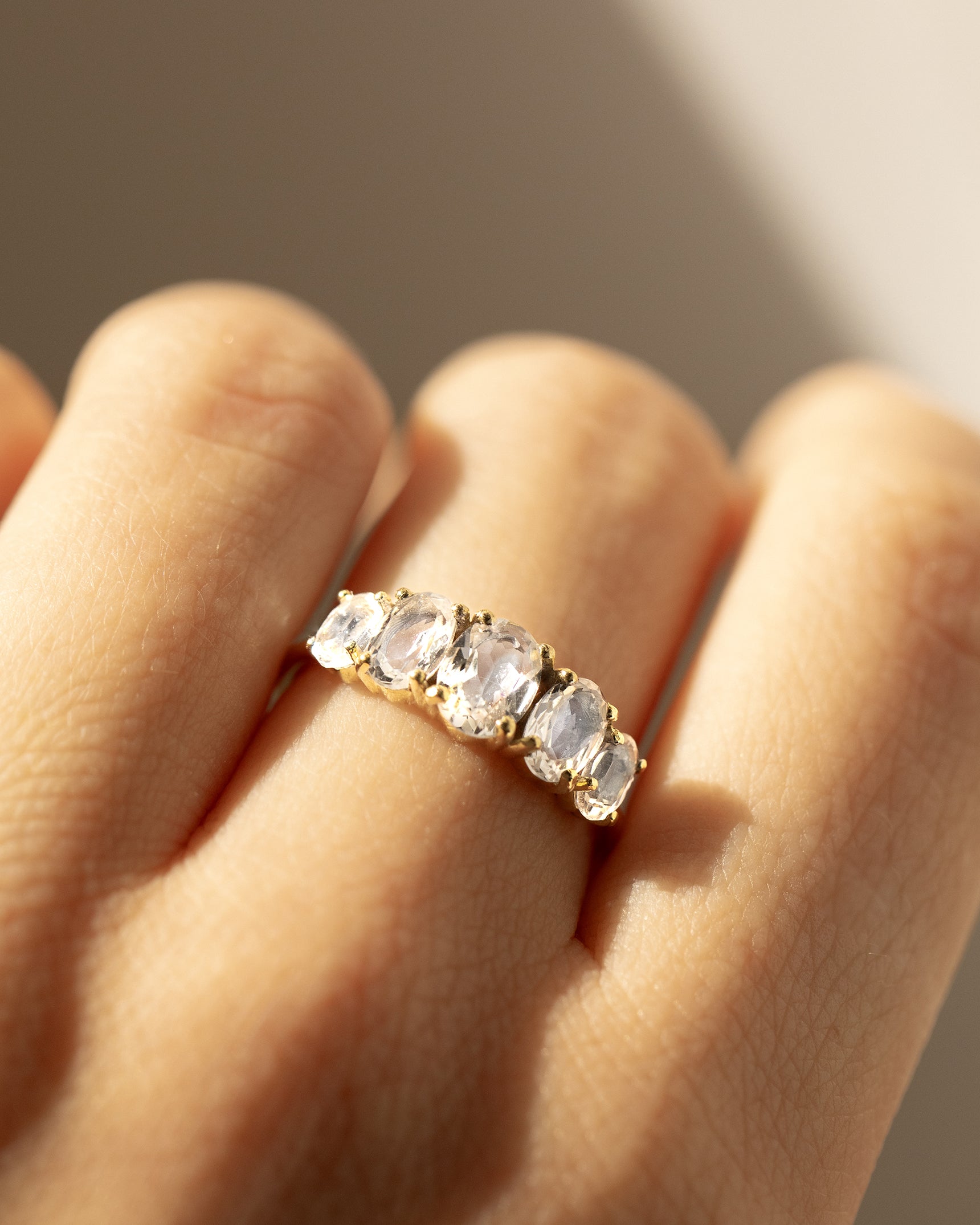 Bijette Bold White Topaz Ring
