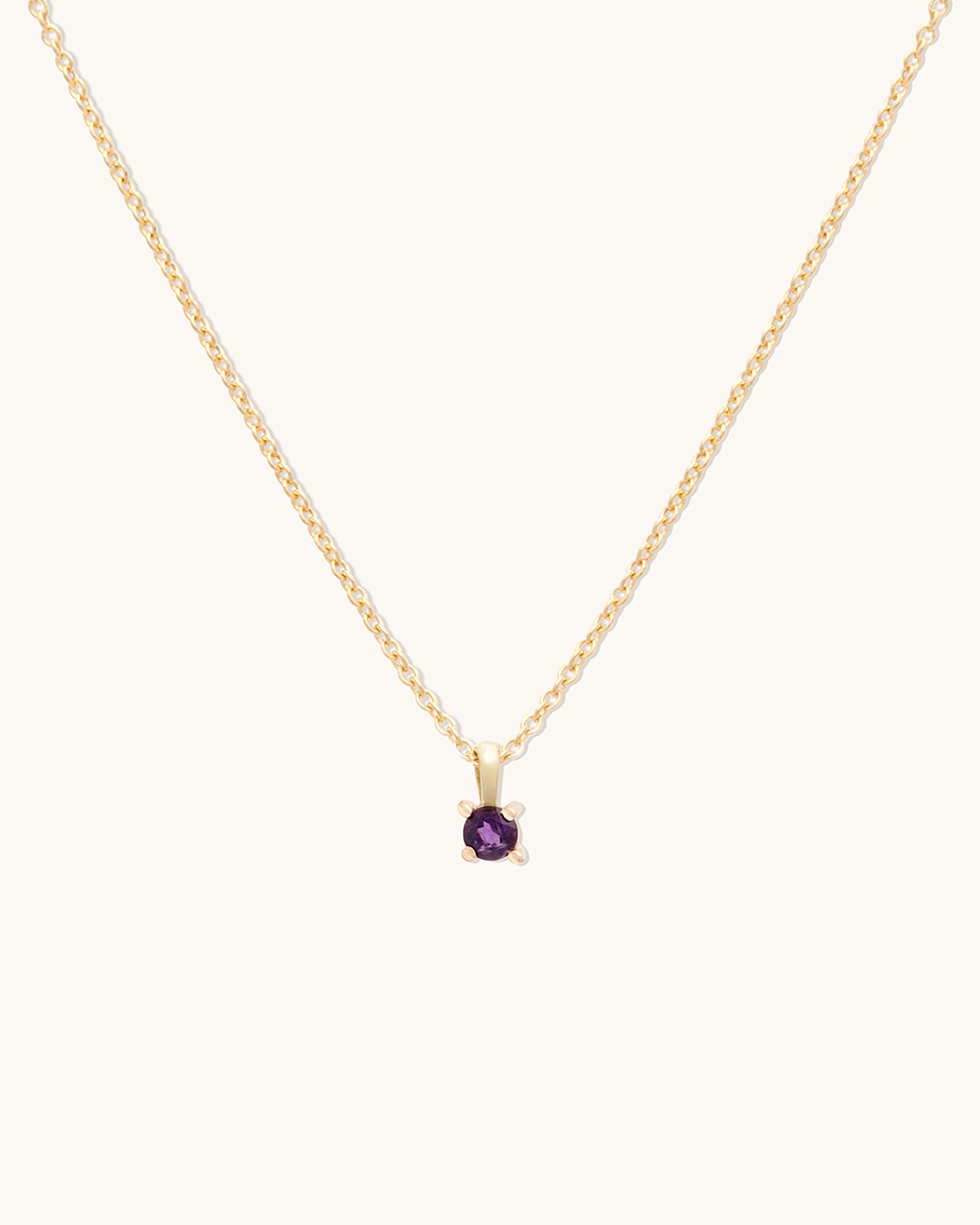 Amethyst Birthstone Necklace