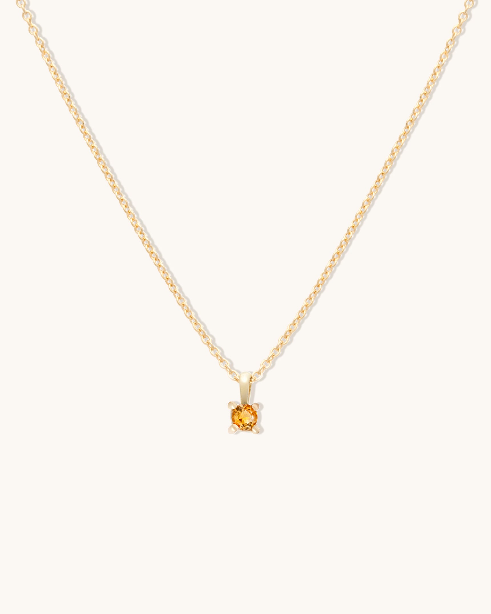 Citrine Birthstone Necklace