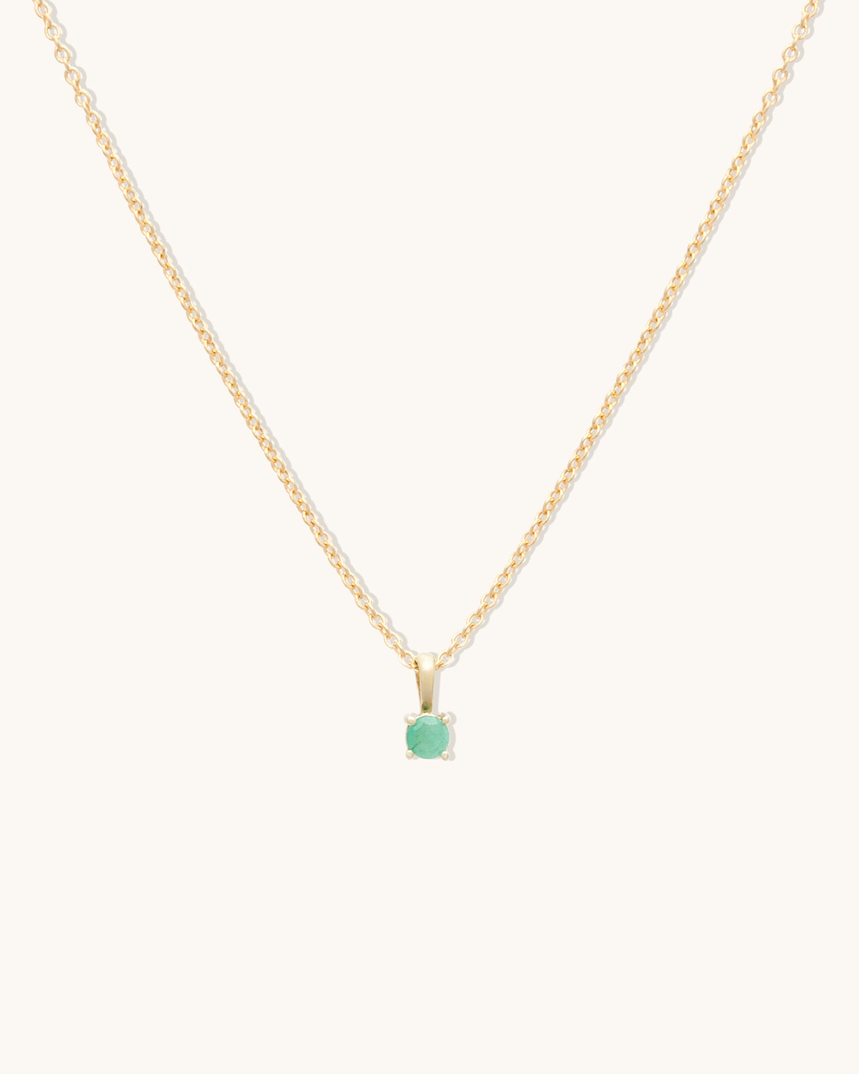 Emerald Birthstone Necklace