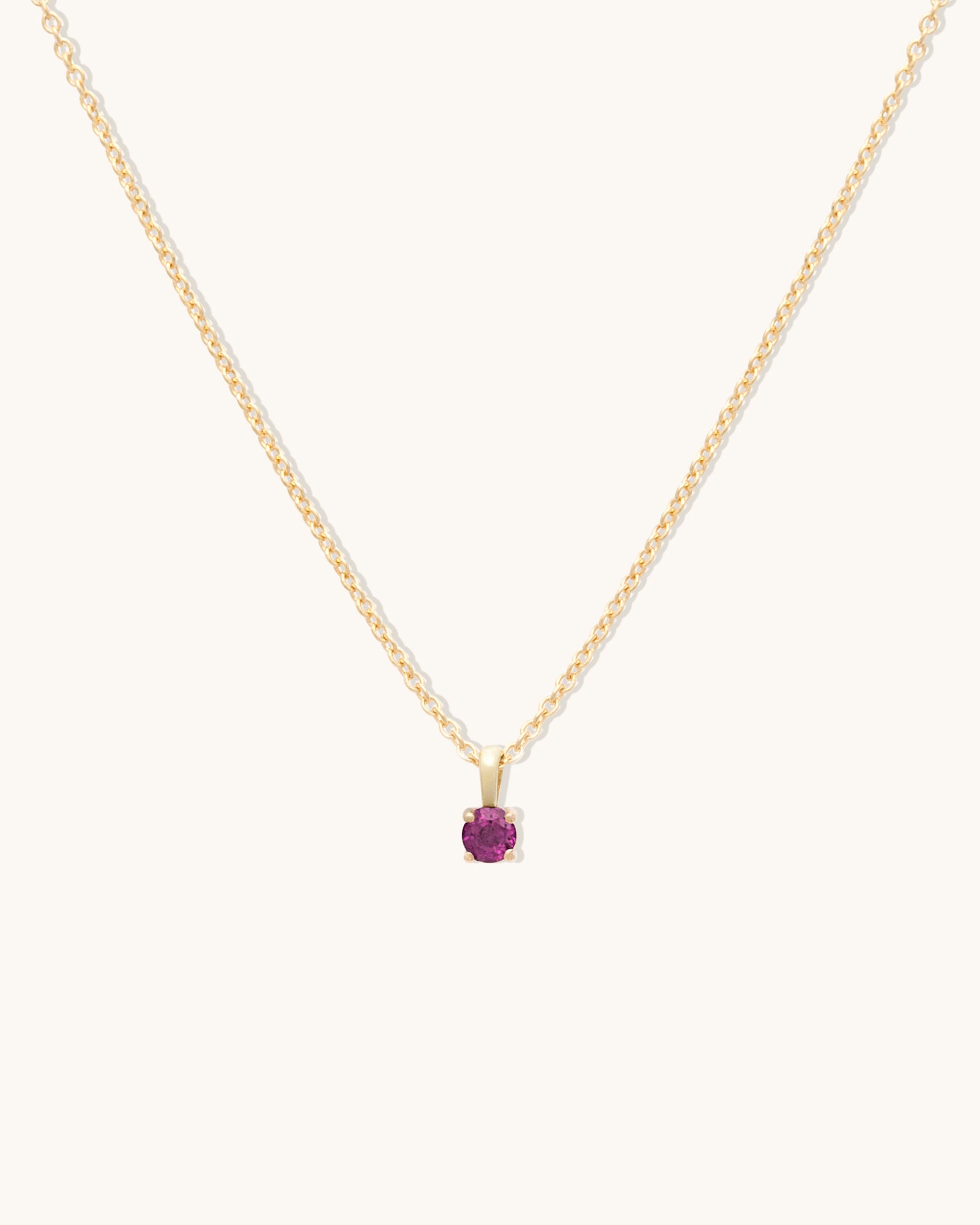 Garnet Birthstone Necklace
