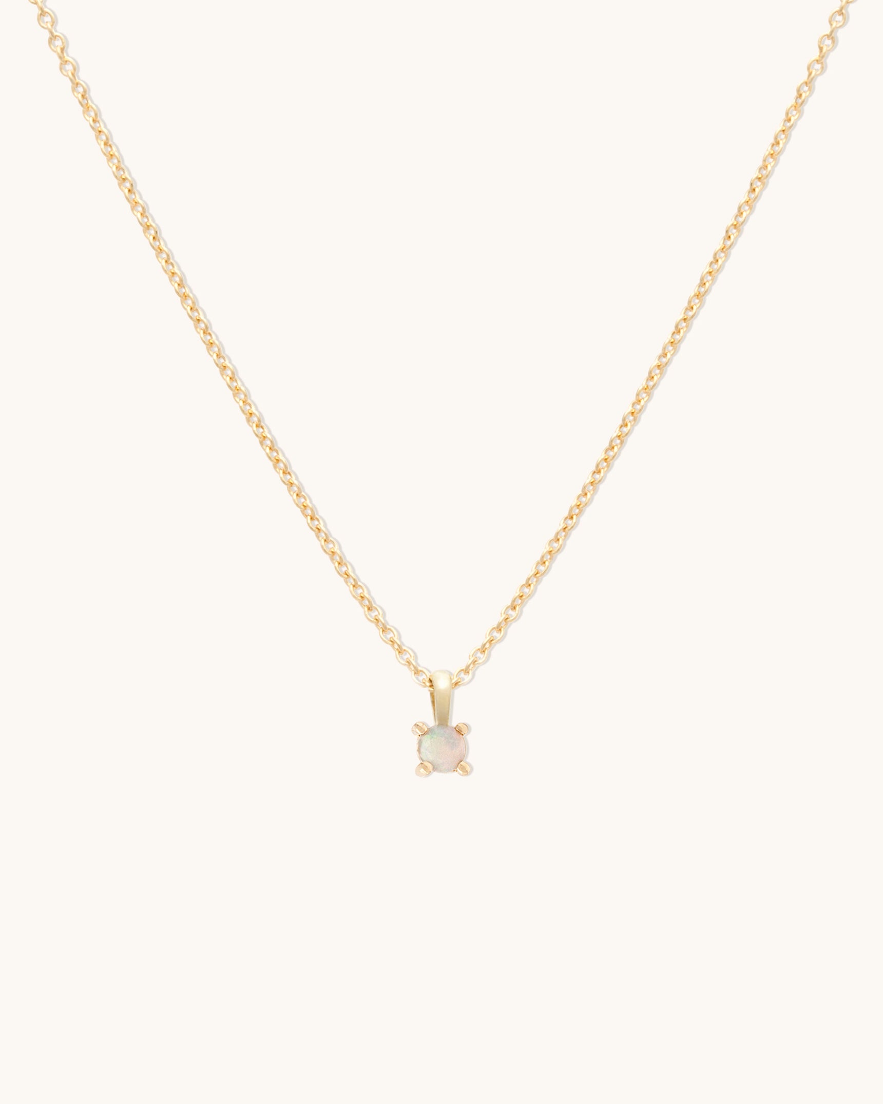 Opal Birthstone Necklace