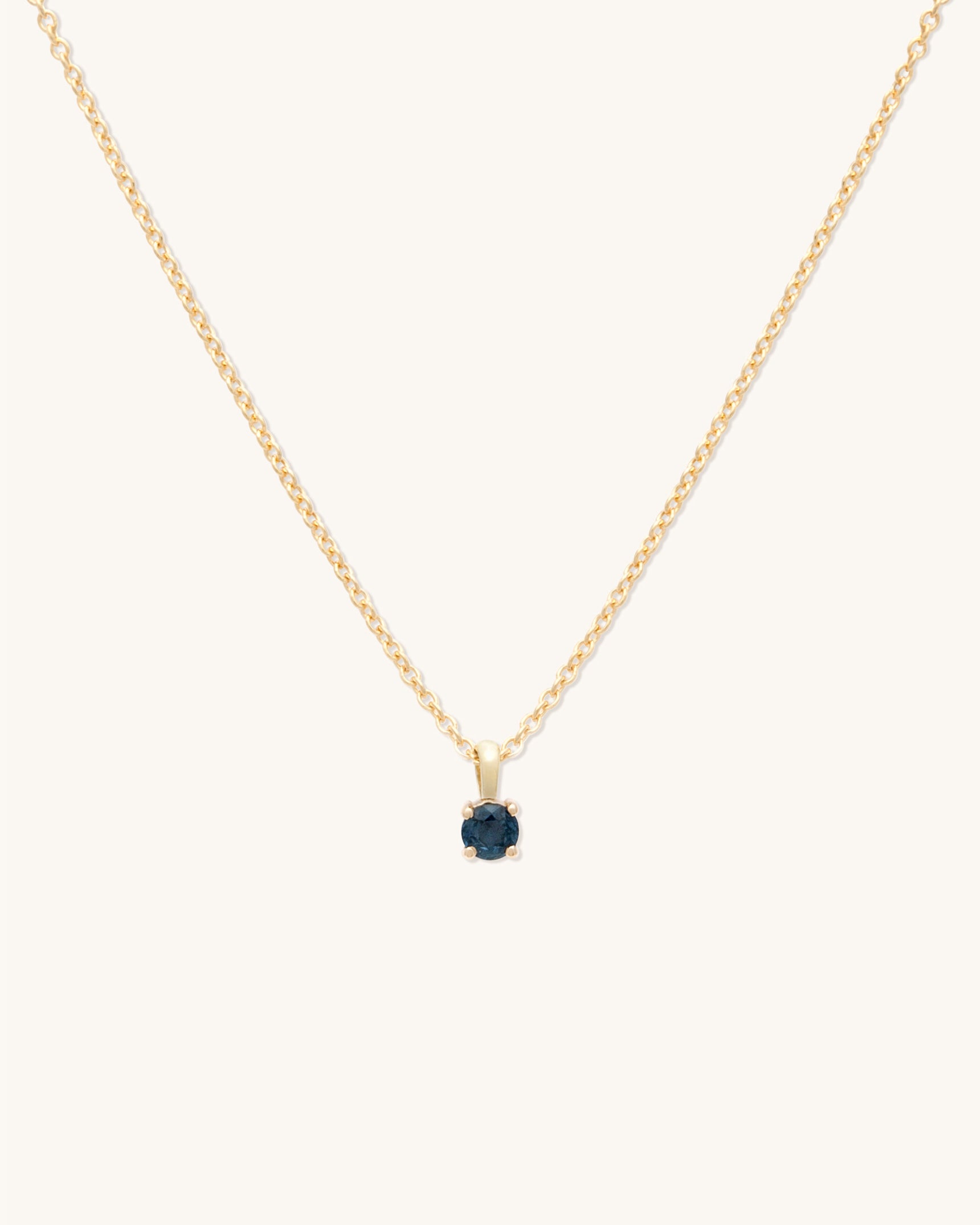 Blue Sapphire Birthstone Necklace