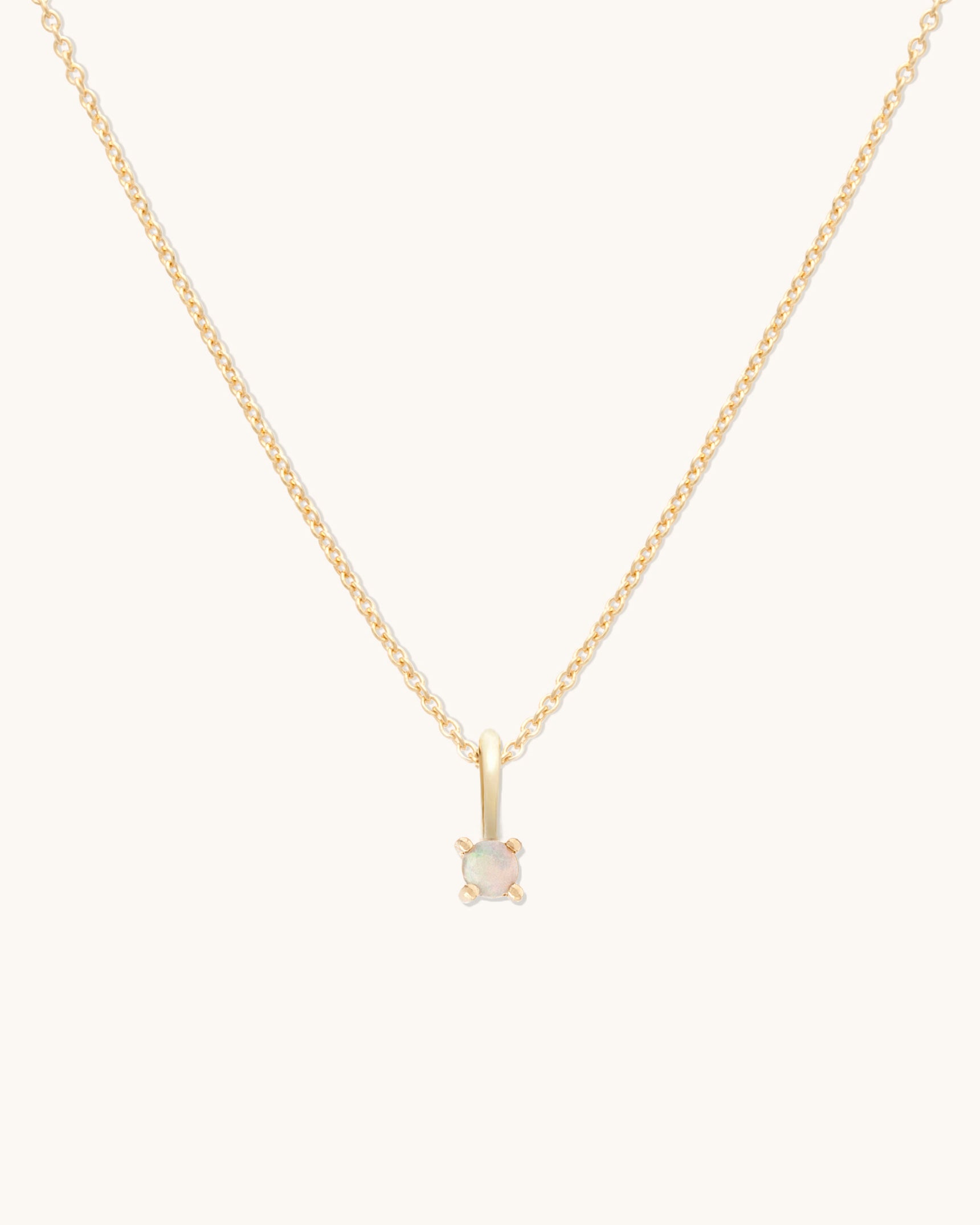 Opal Birthstone Necklace