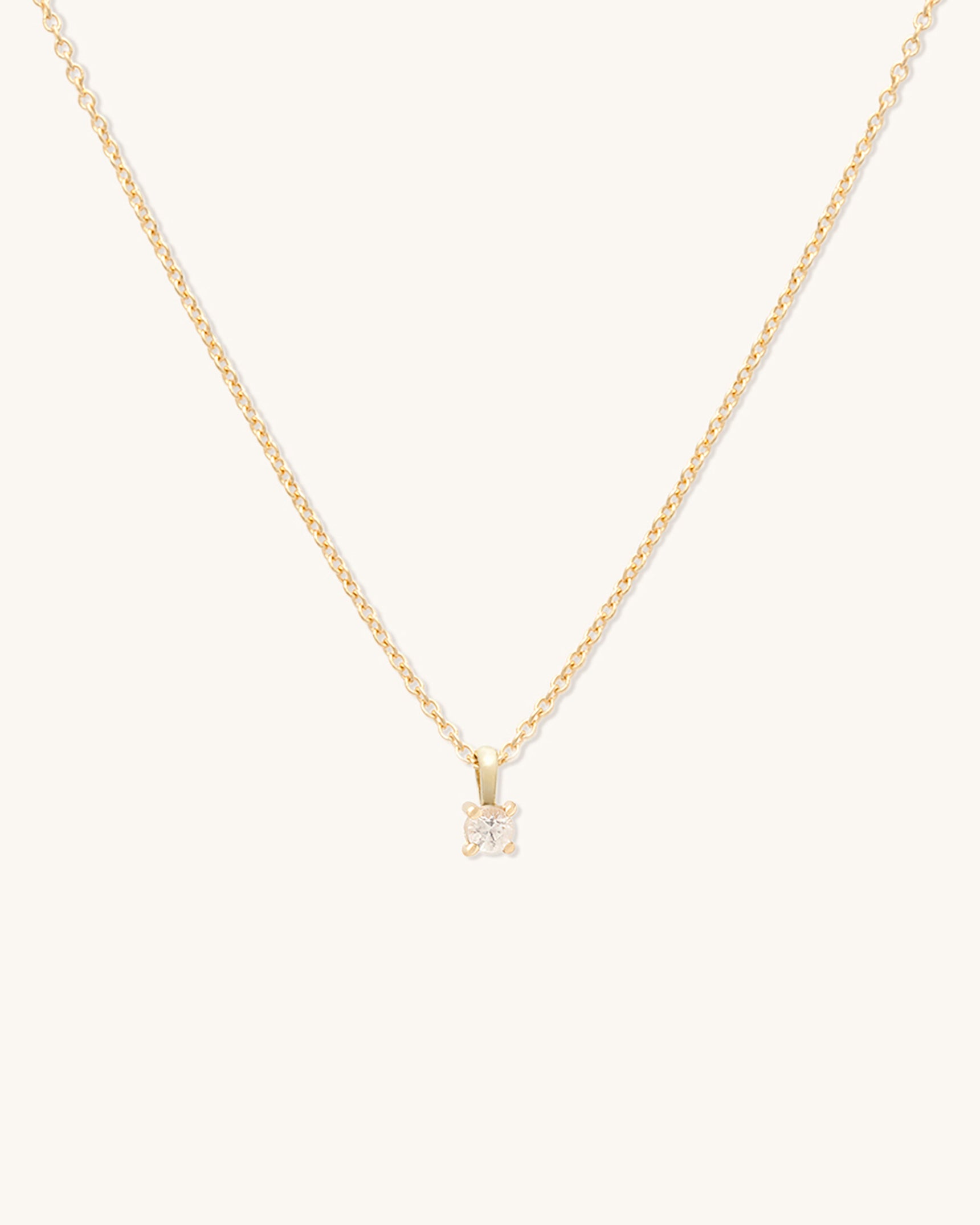 White Topaz Birthstone Necklace