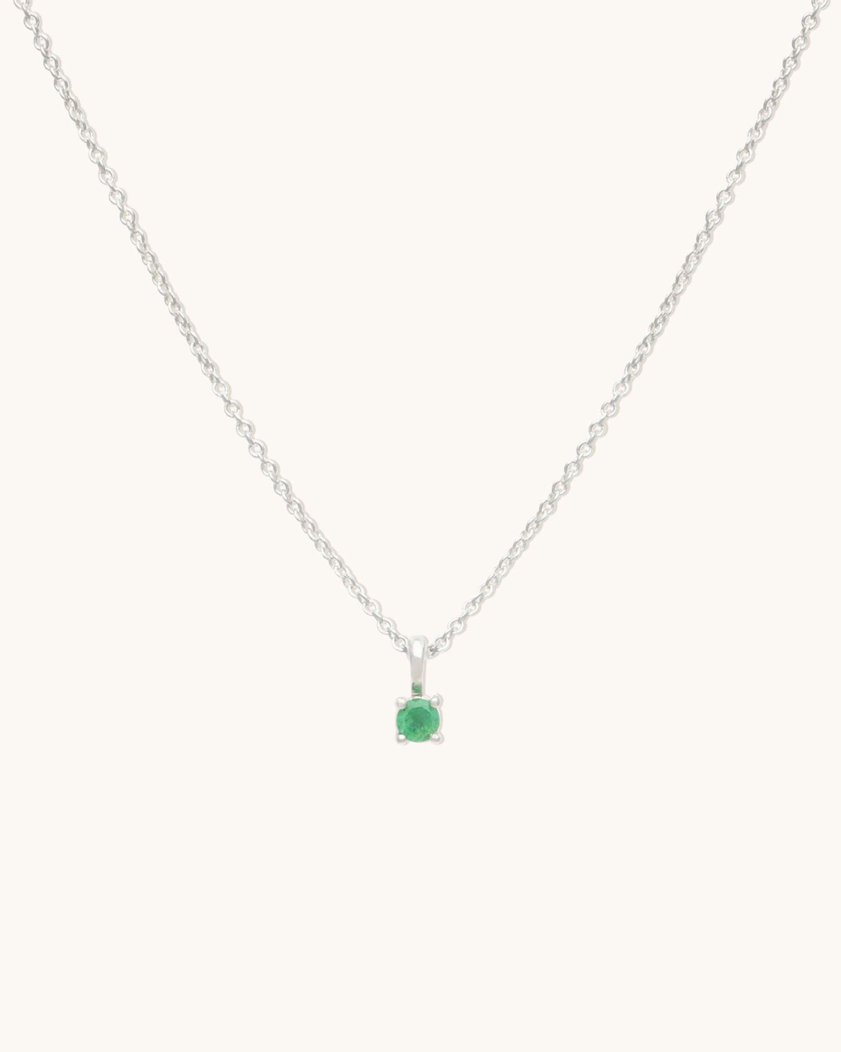 Emerald Birthstone Necklace