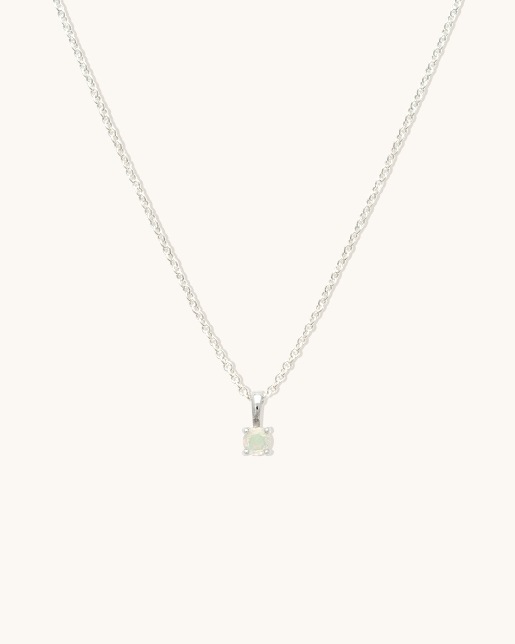 Opal Birthstone Necklace
