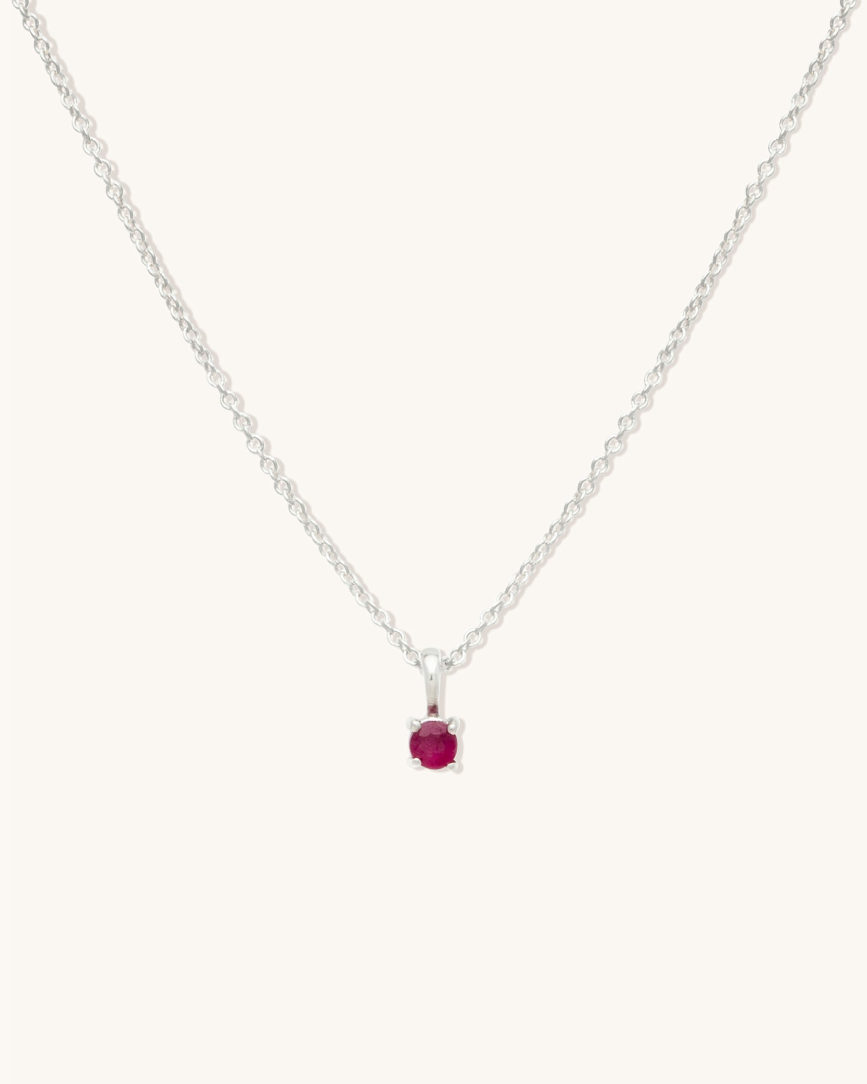 Ruby Birthstone Necklace
