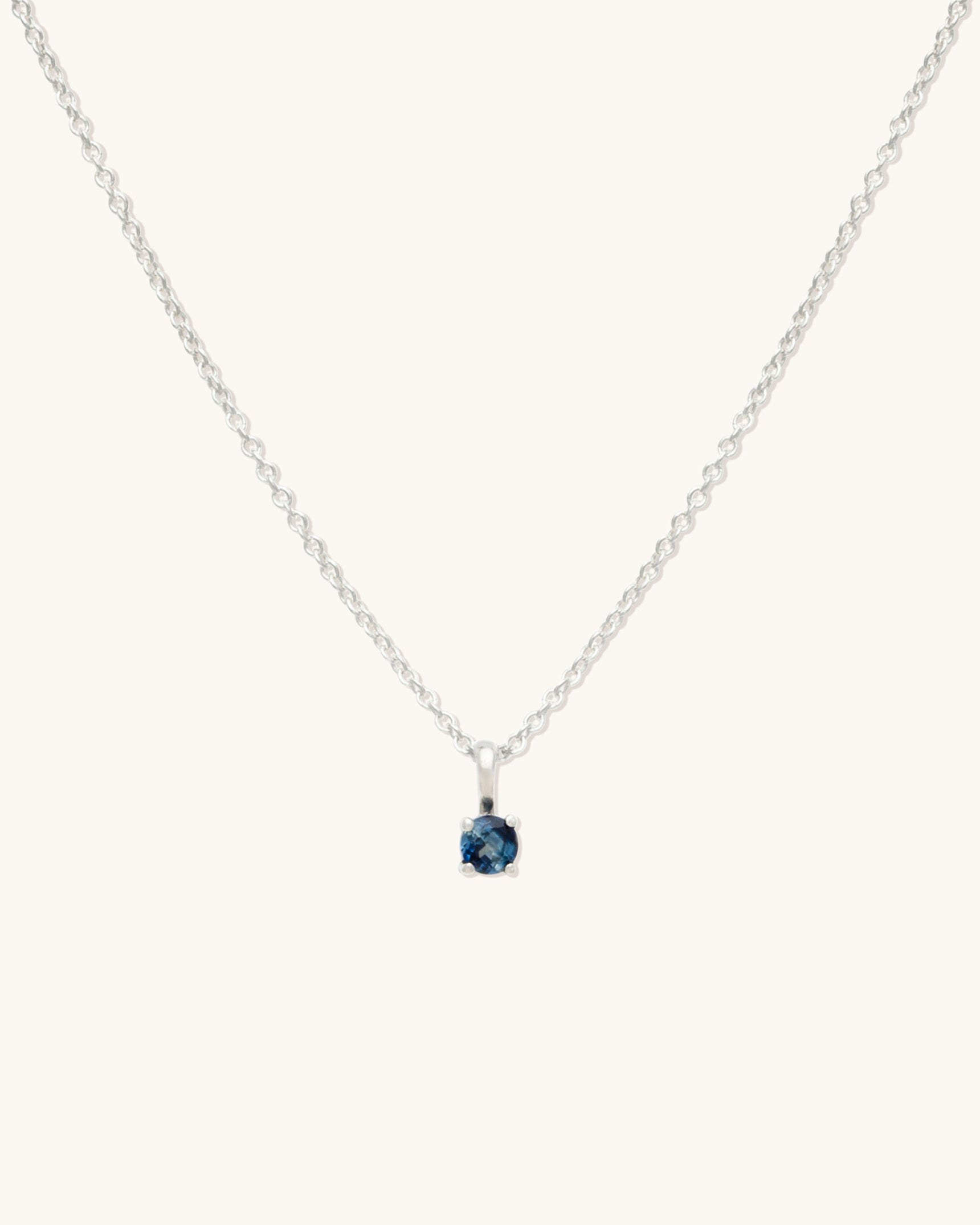 Blue Sapphire Birthstone Necklace