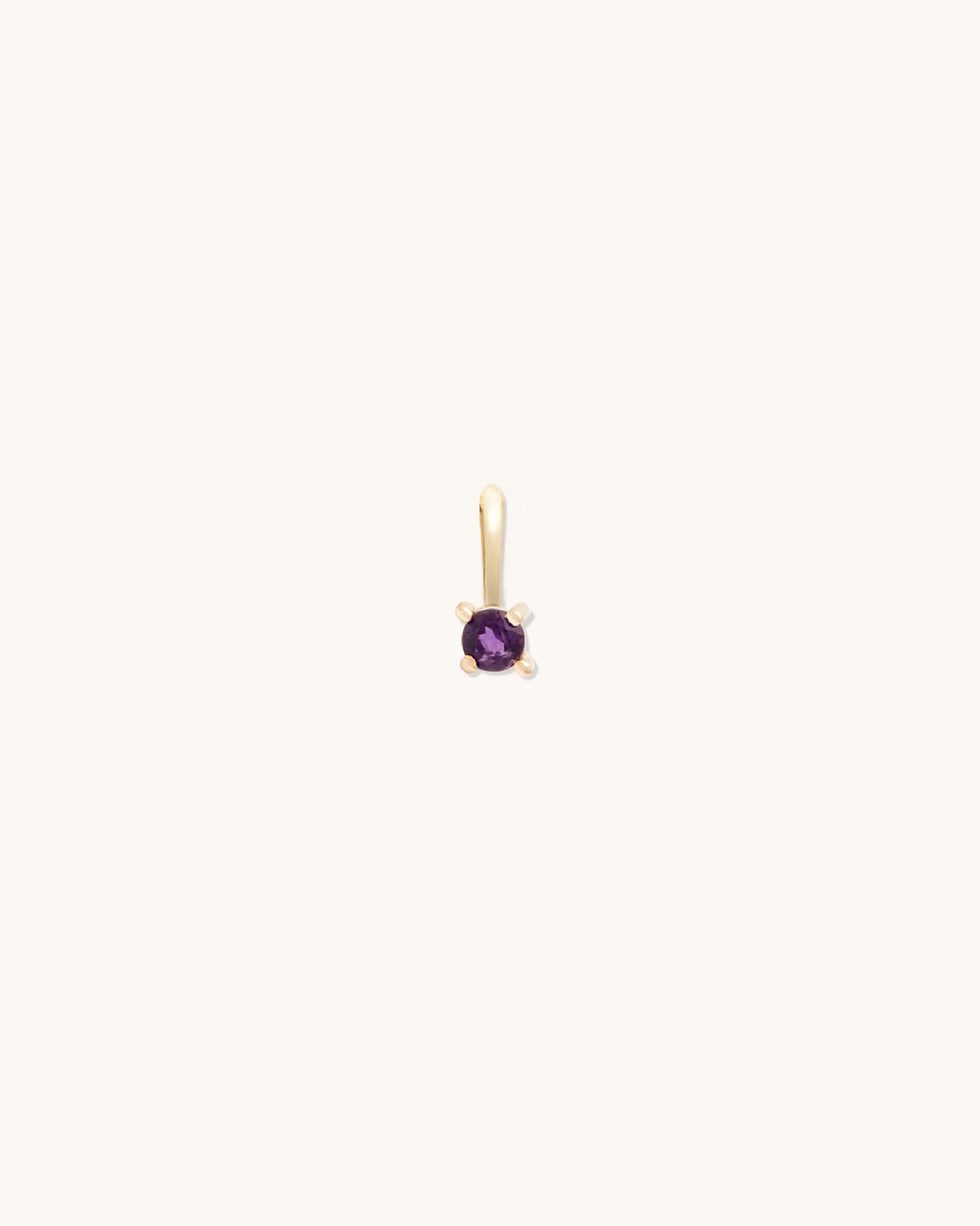 Amethyst Birthstone Charm