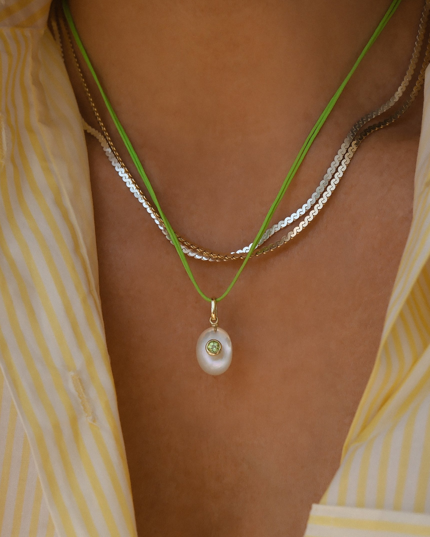 Pearlescent Birthstone Pendant