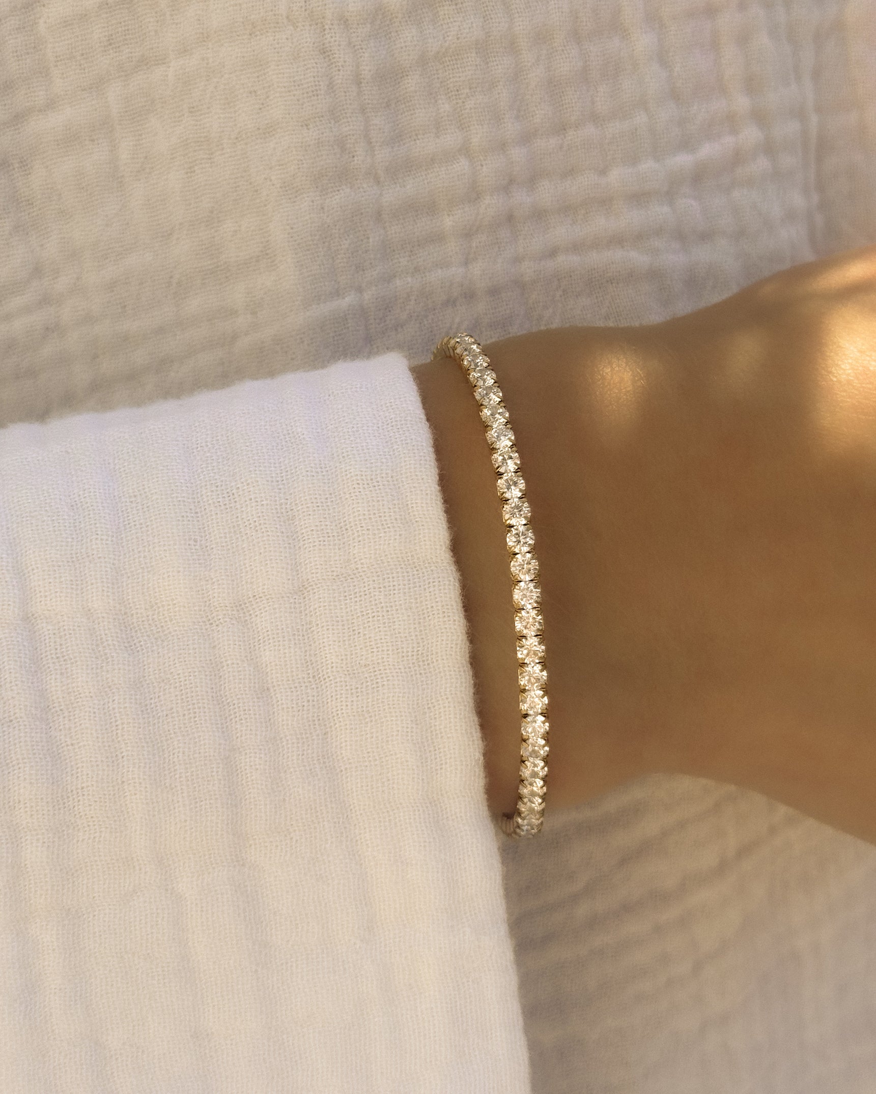 Bold CZ Stretch Tennis Bracelet
