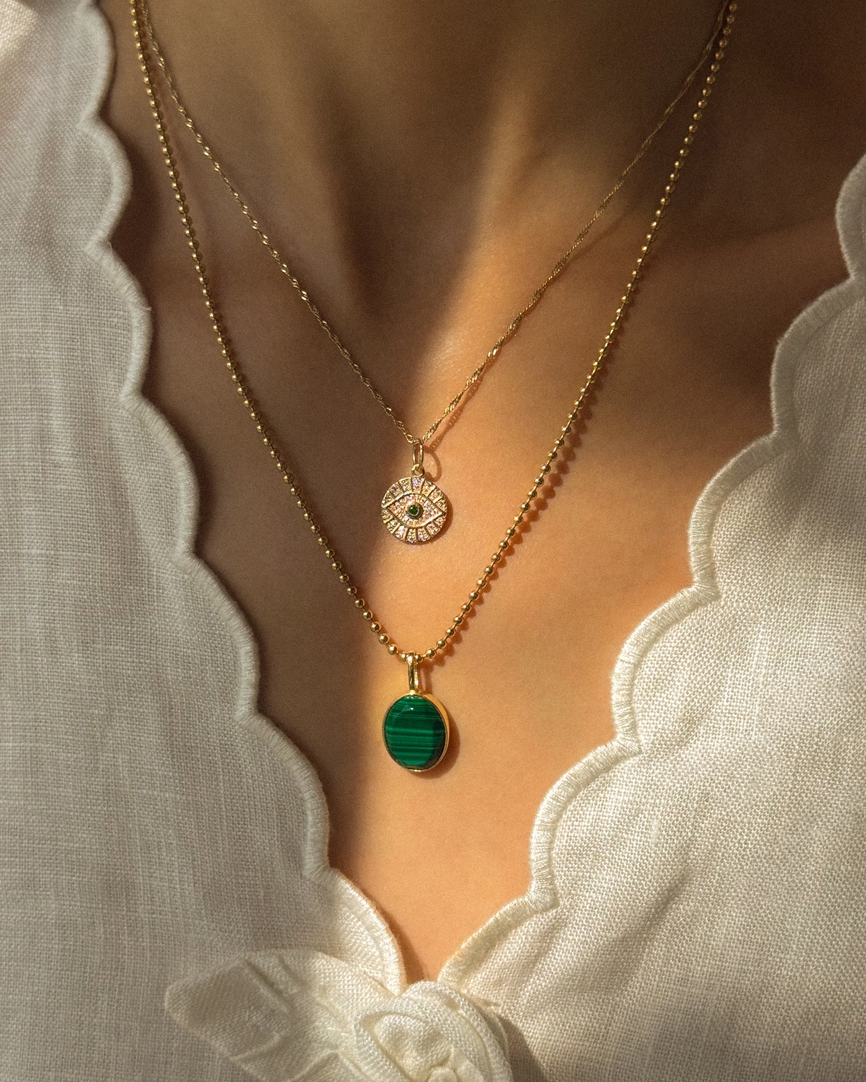 Cameo Malachite Pendant