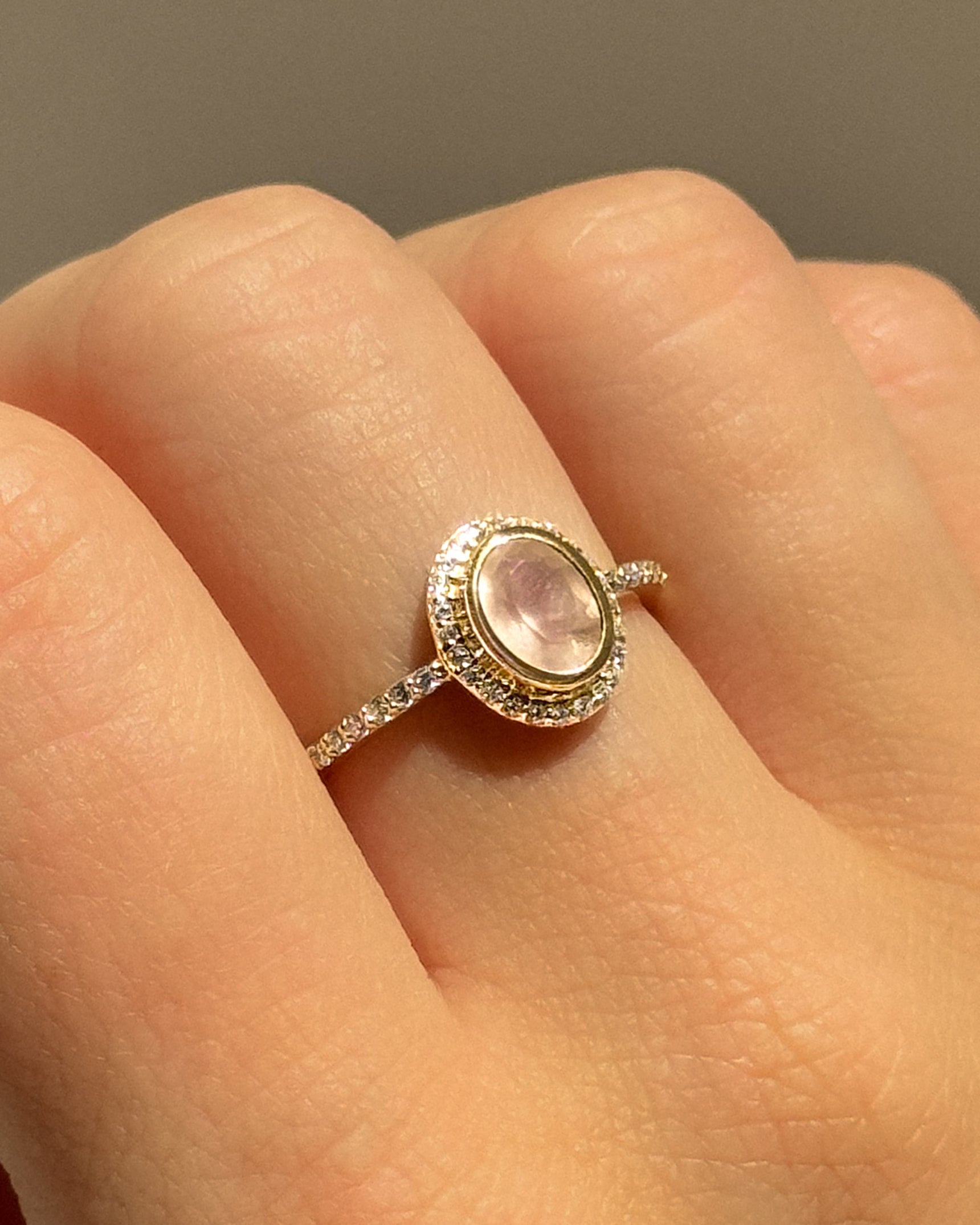 Cameo Rose Quartz Ring
