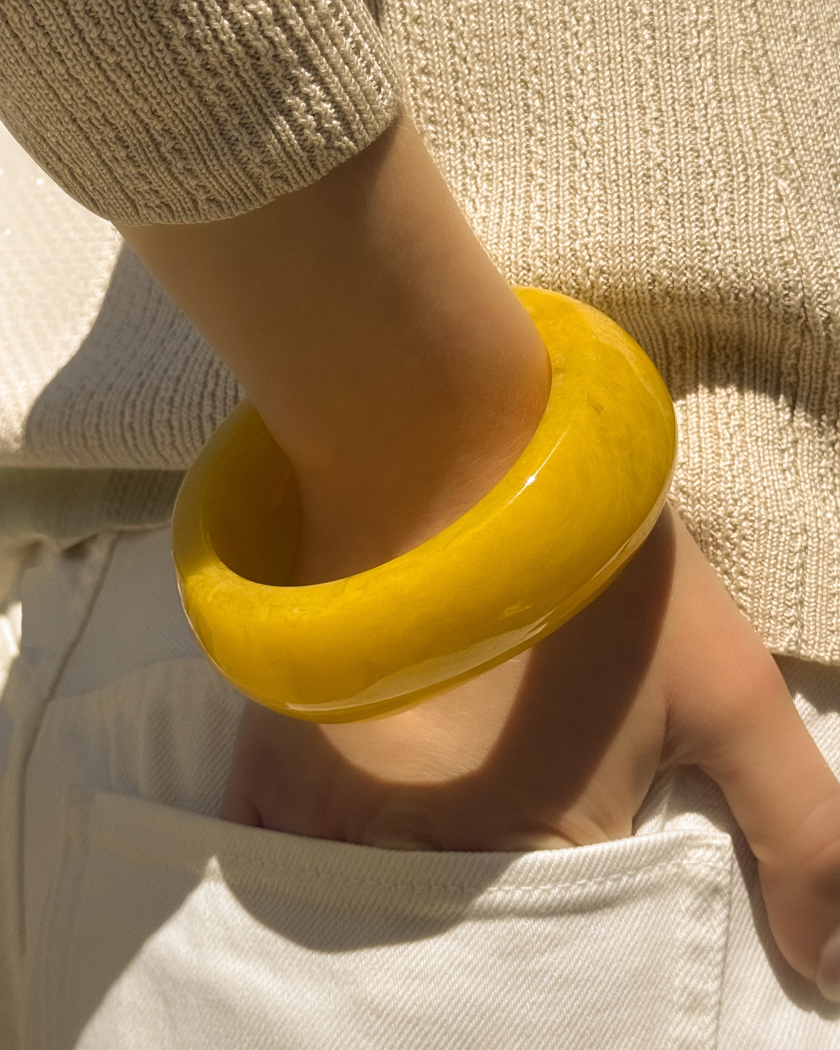 Canary Bold Resin Bangle