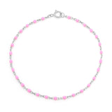 Candy Chain Anklet | Bubblegum & Silver