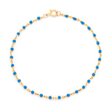 Candy Chain Anklet | Azul & Gold