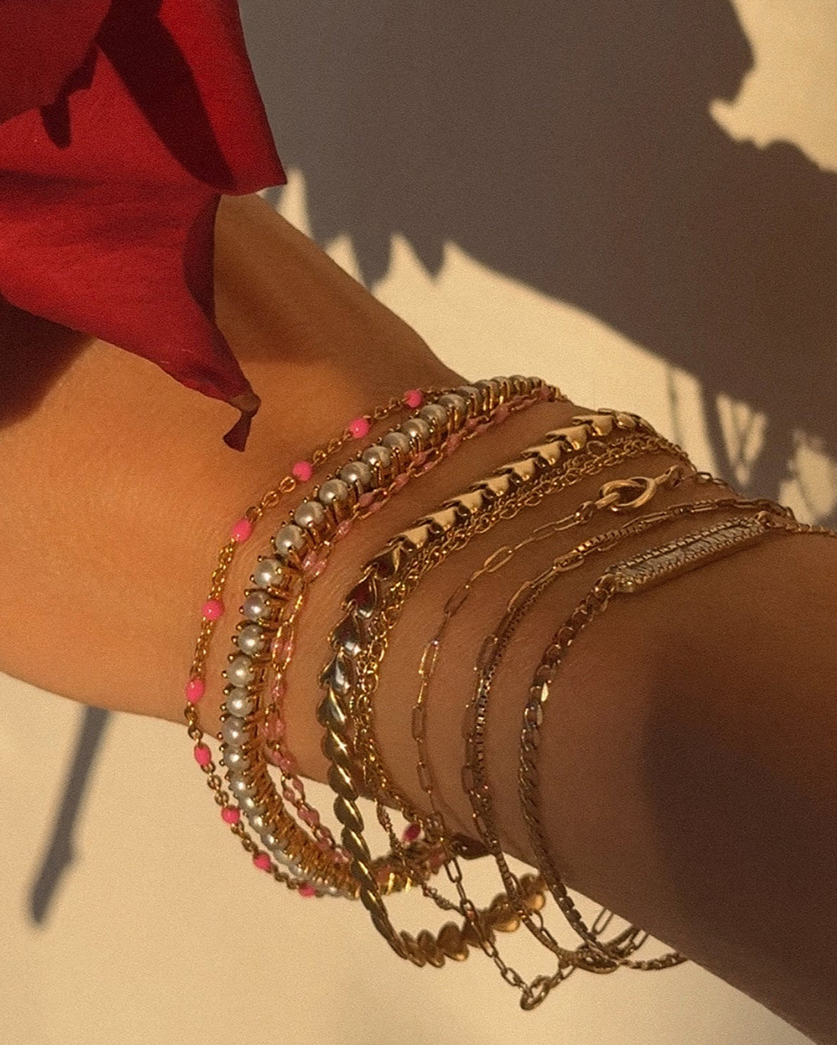 Pink U-Link Candy Chain Anklet