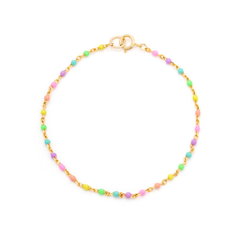 Candy Chain Bracelet | Rainbow & Gold