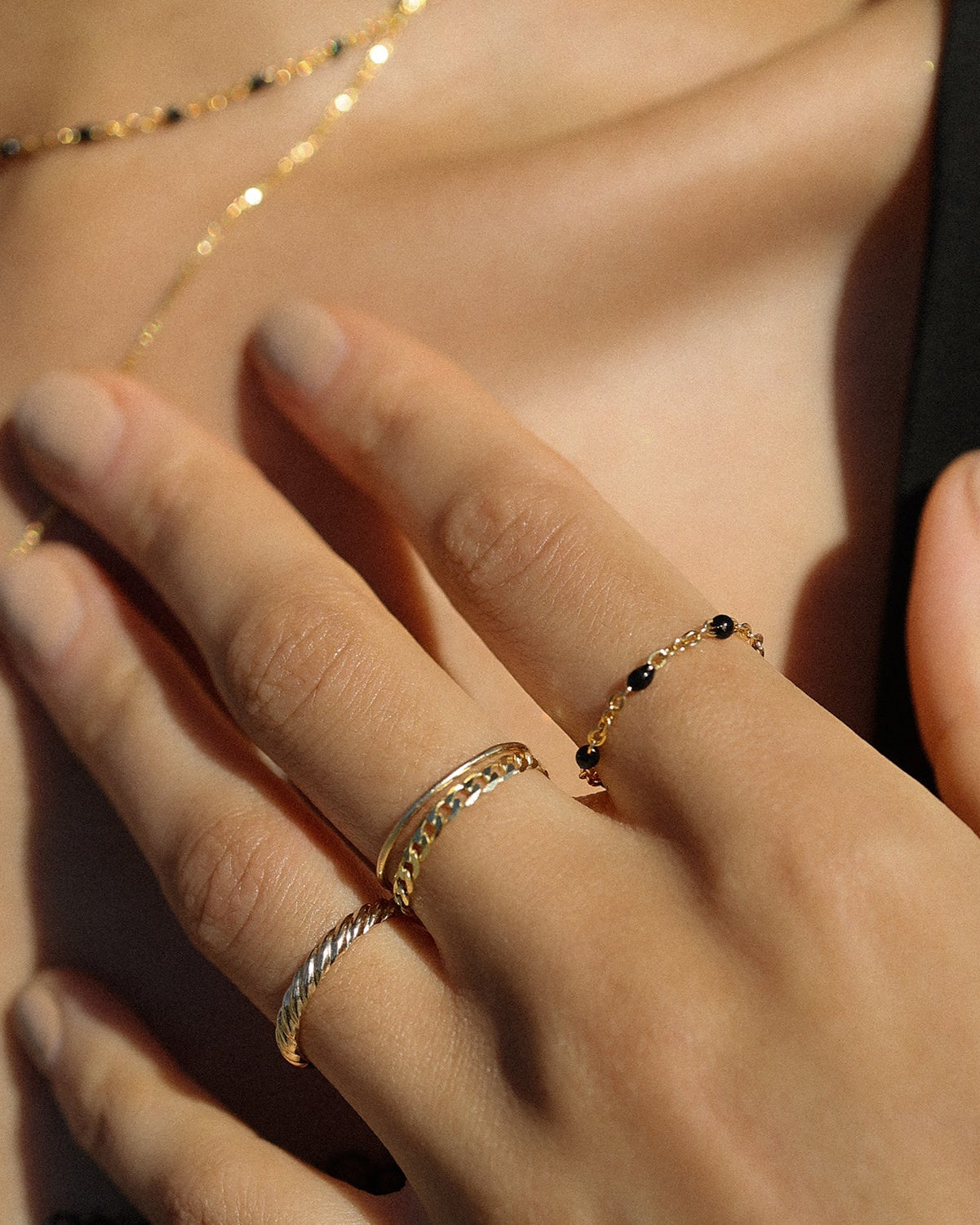 Licorice Candy Chain Ring