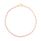 Candy Chain Anklet | Lilac & Gold