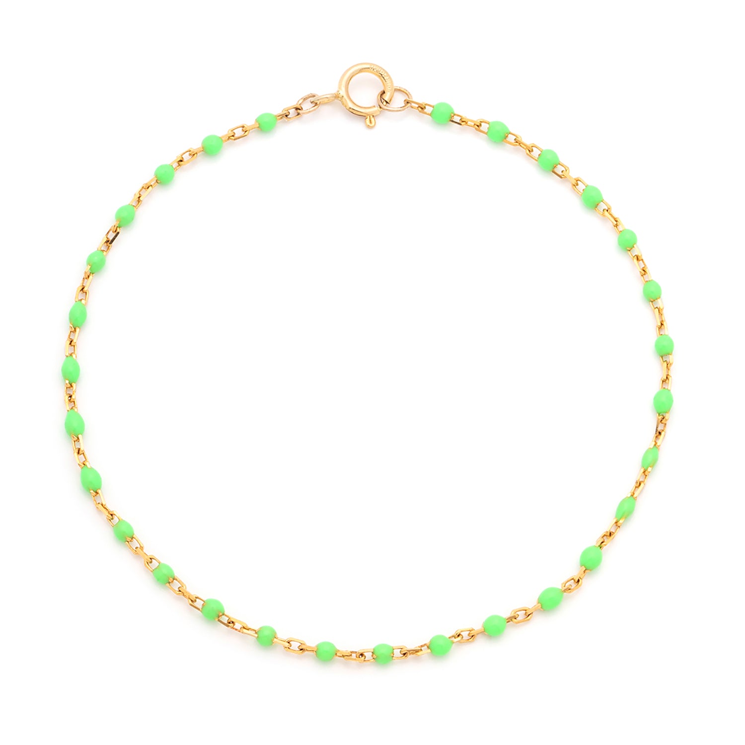 Lime Candy Chain Anklet