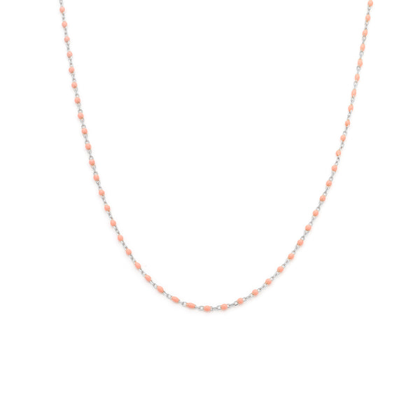 Candy Chain Necklace | Peach Fuzz & Silver