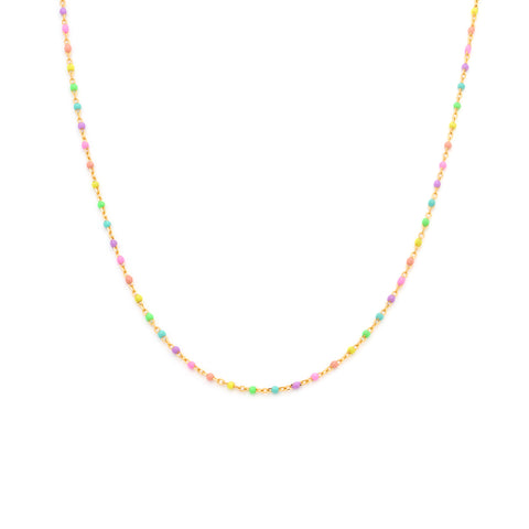 Candy Chain Necklace | Rainbow & Gold