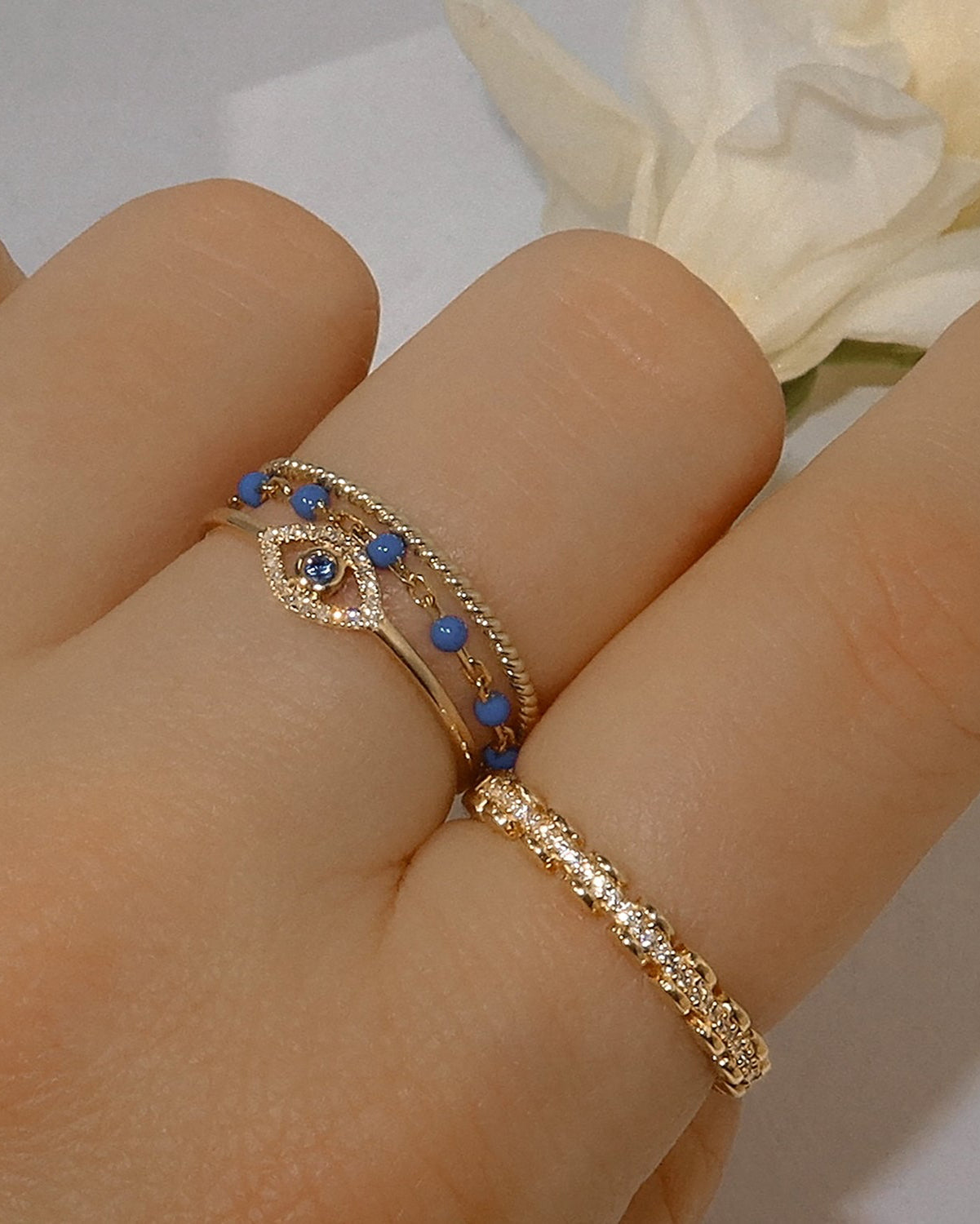 Azul Candy Chain Ring