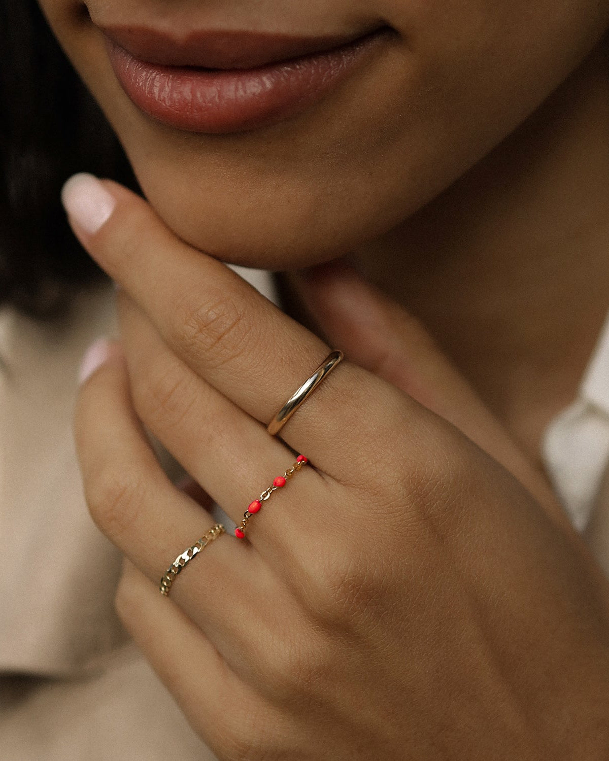 Cherry Candy Chain Ring