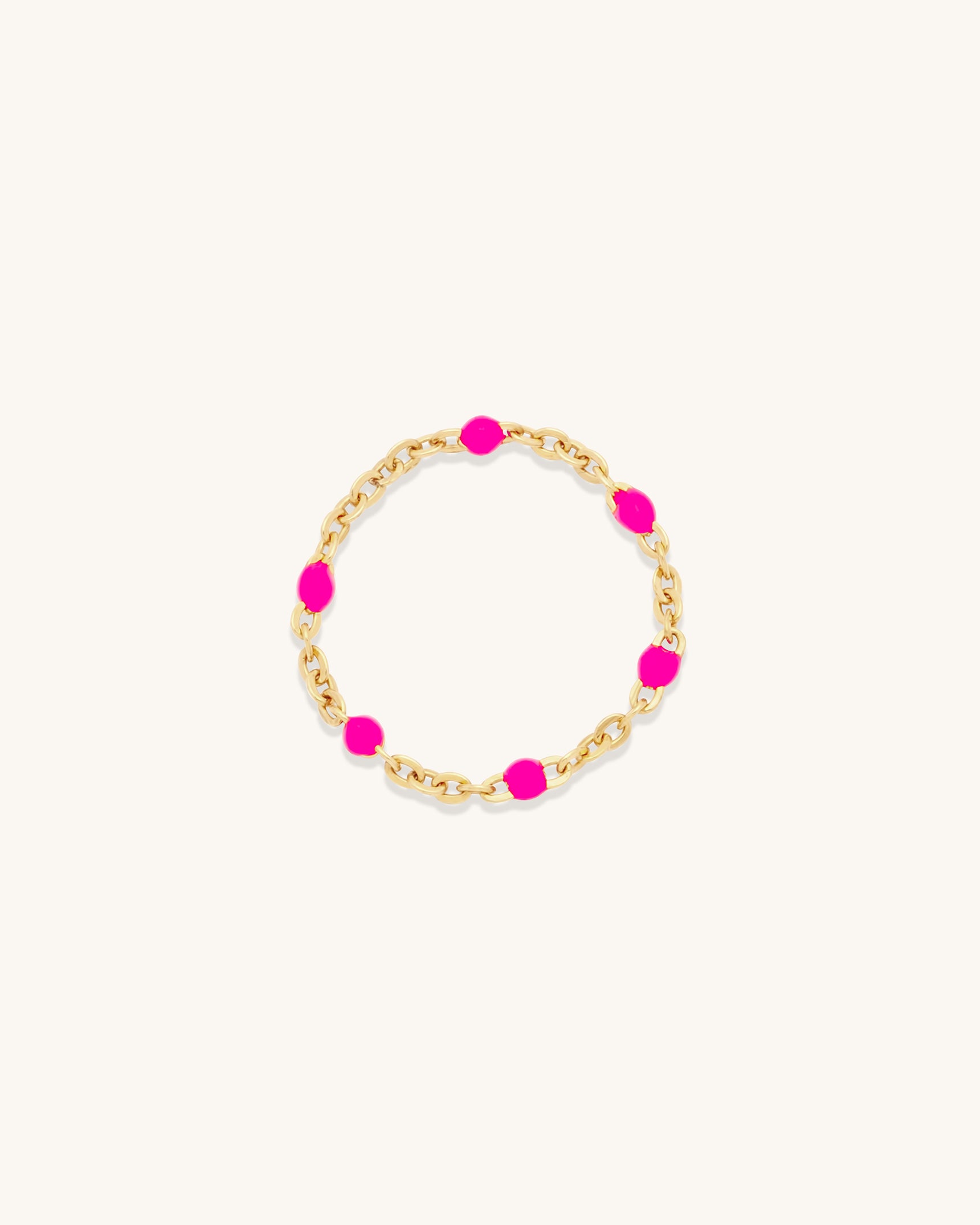 Hot Pink Candy Chain Ring