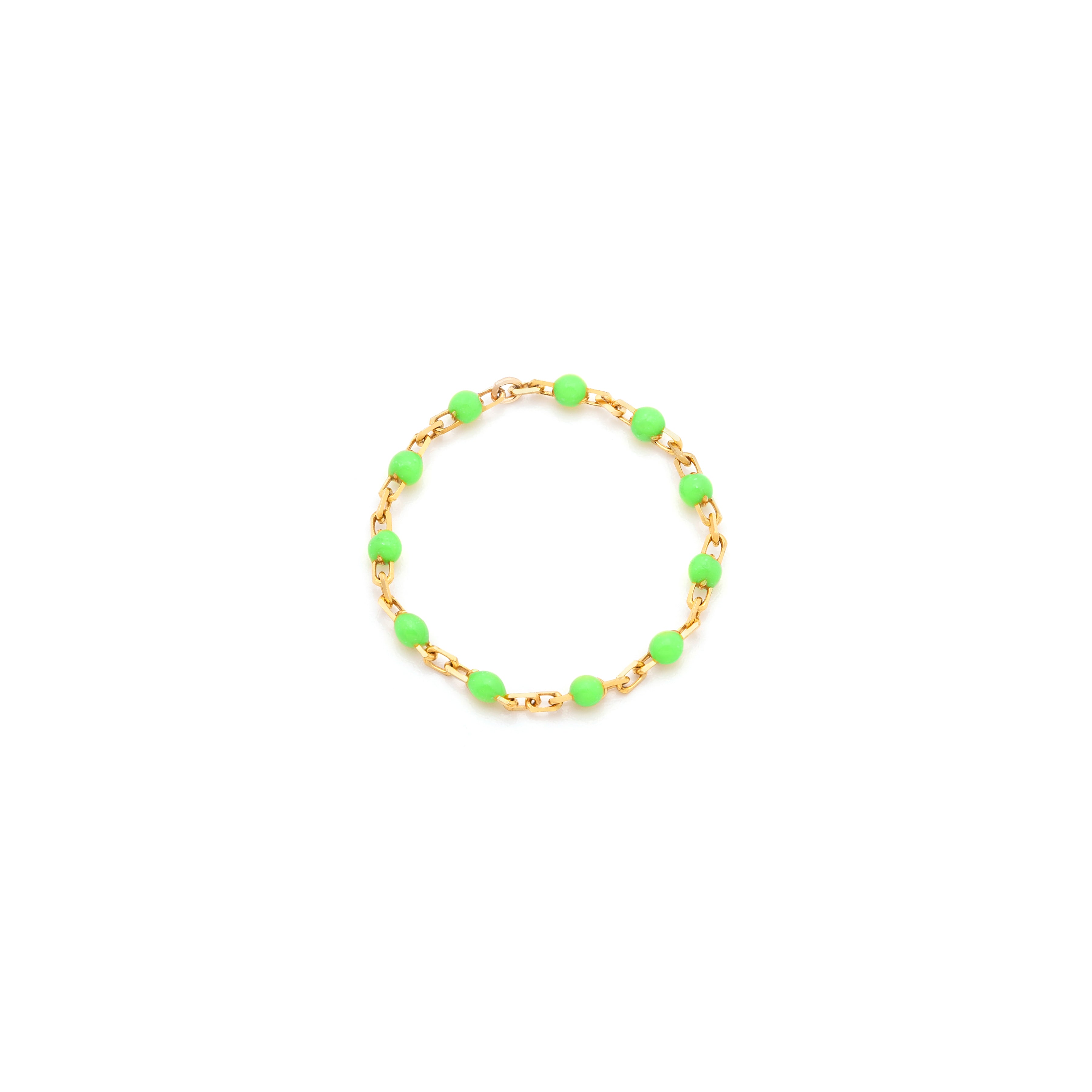 Lime Candy Chain Ring