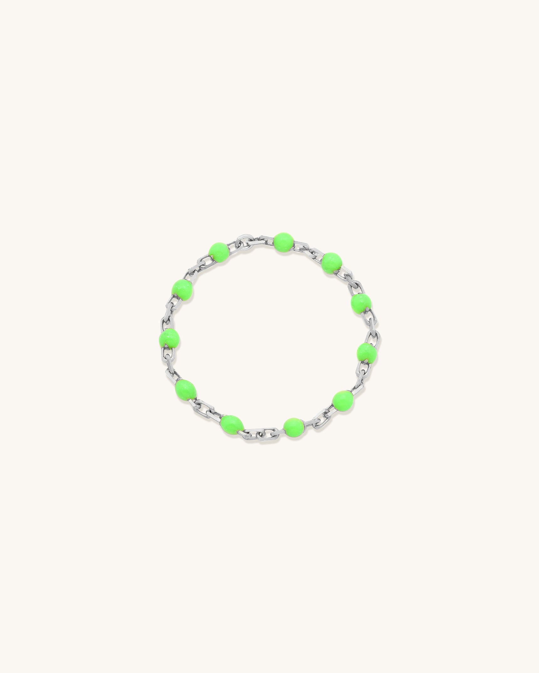 Lime Candy Chain Ring