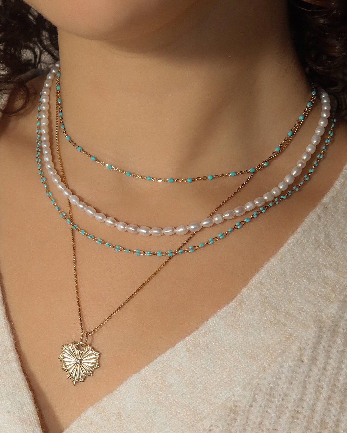 Turquoise Candy Chain Necklace